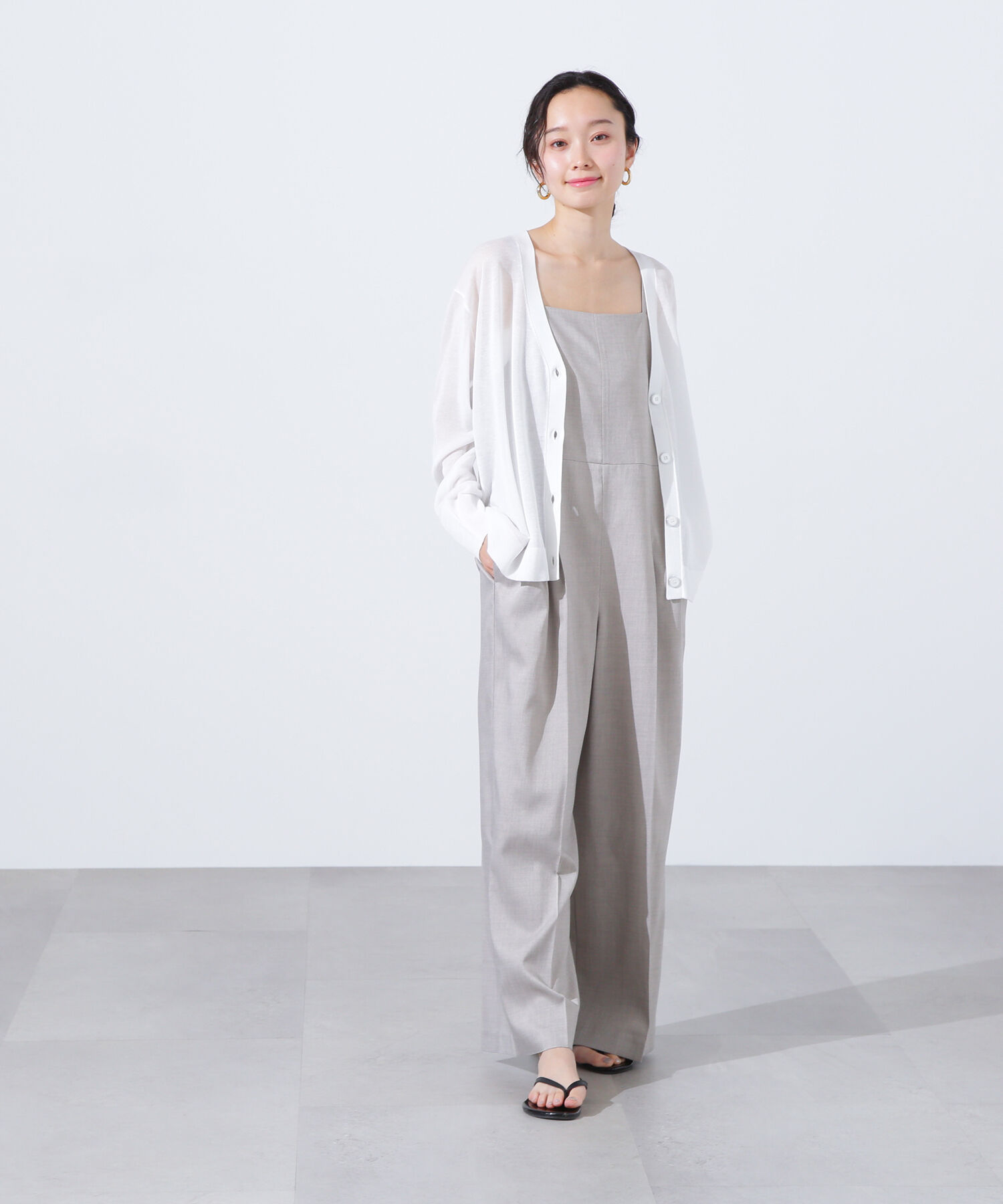  「ルーズミドルシアーカーディガン」|ニット・セーター|