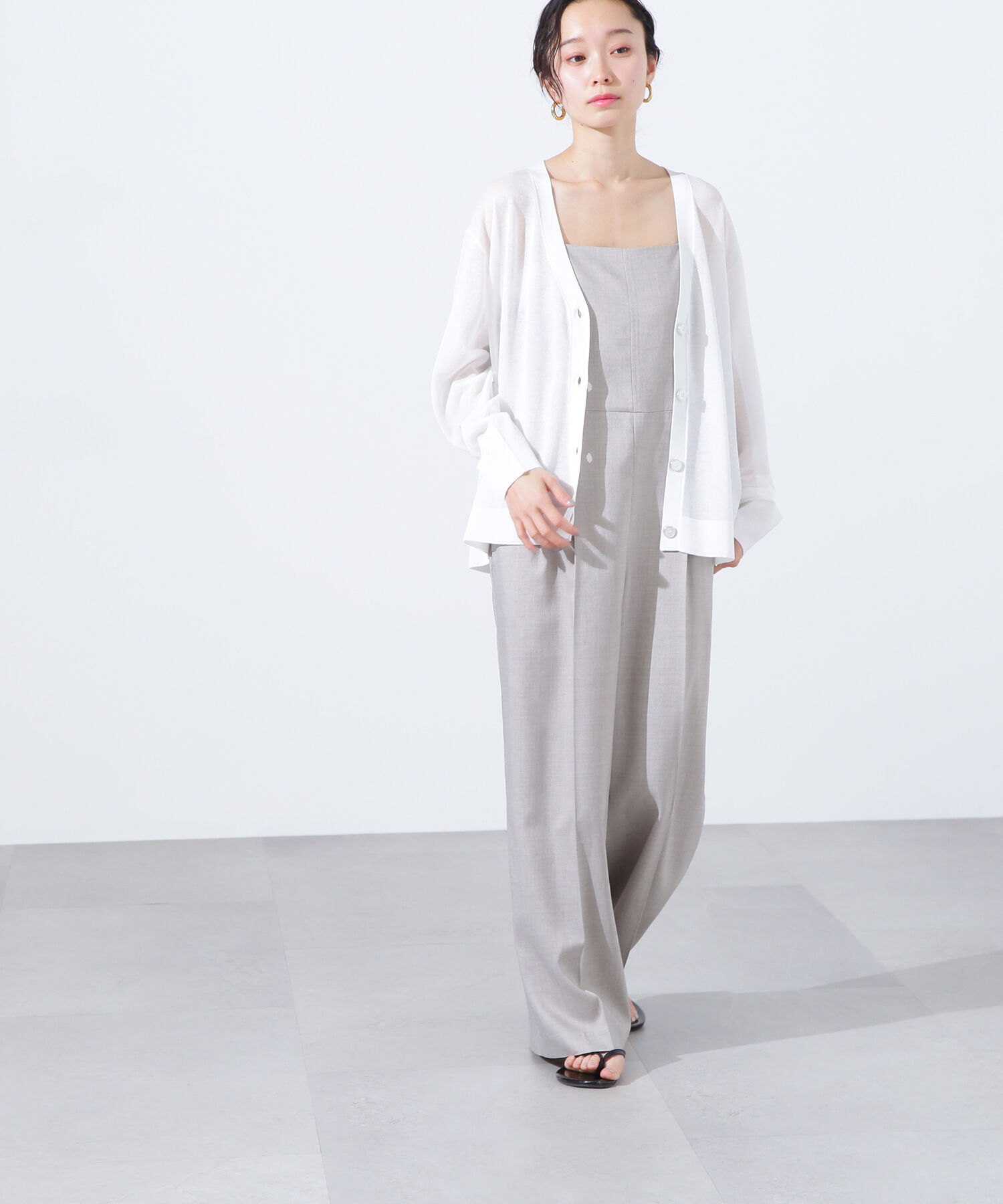  「ルーズミドルシアーカーディガン」|ニット・セーター|