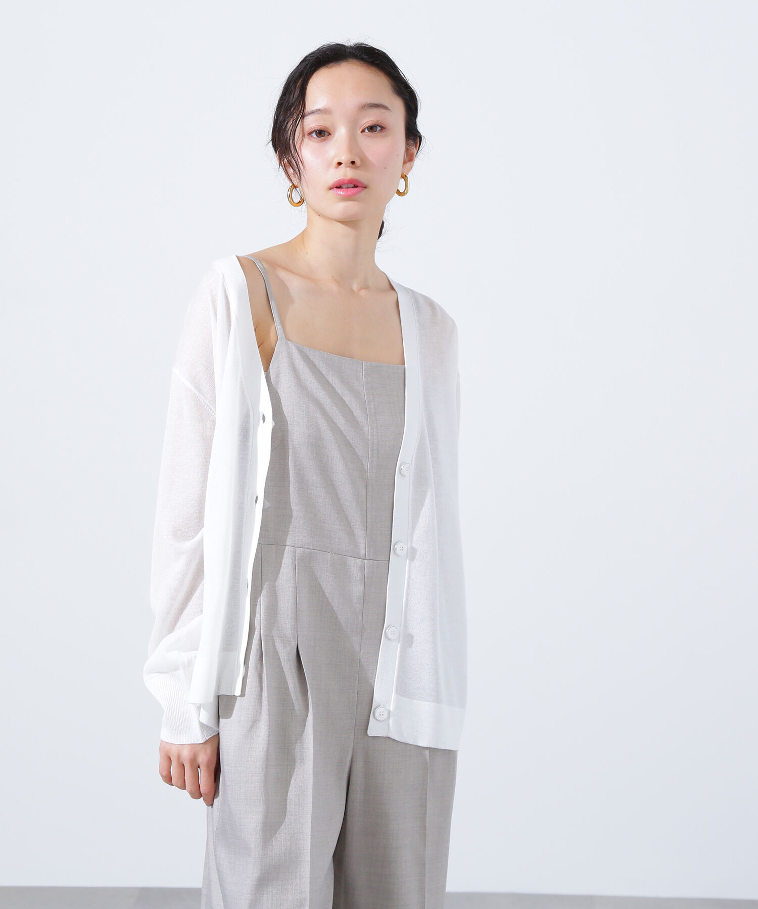  「ルーズミドルシアーカーディガン」|ニット・セーター|