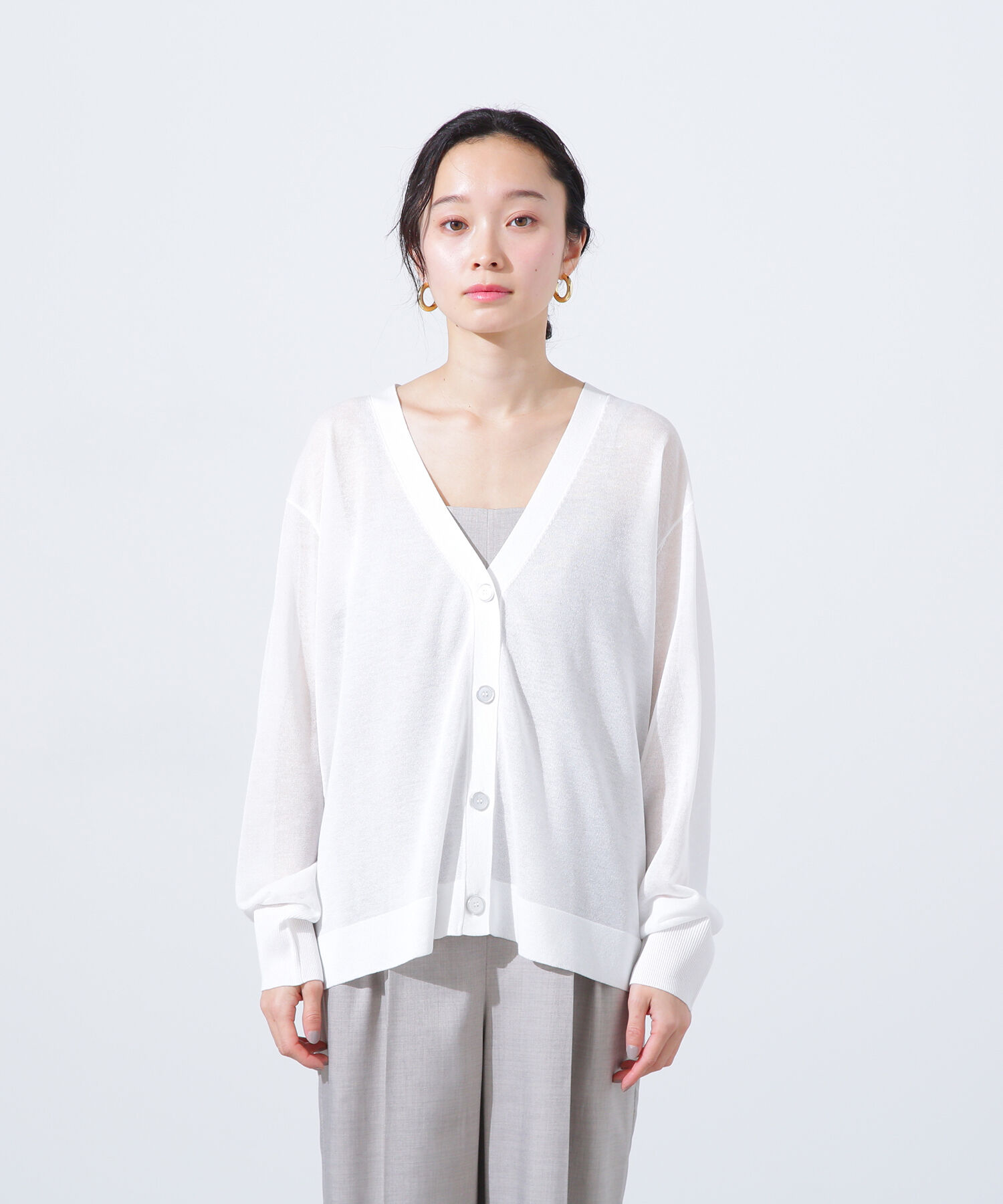  「ルーズミドルシアーカーディガン」|ニット・セーター|