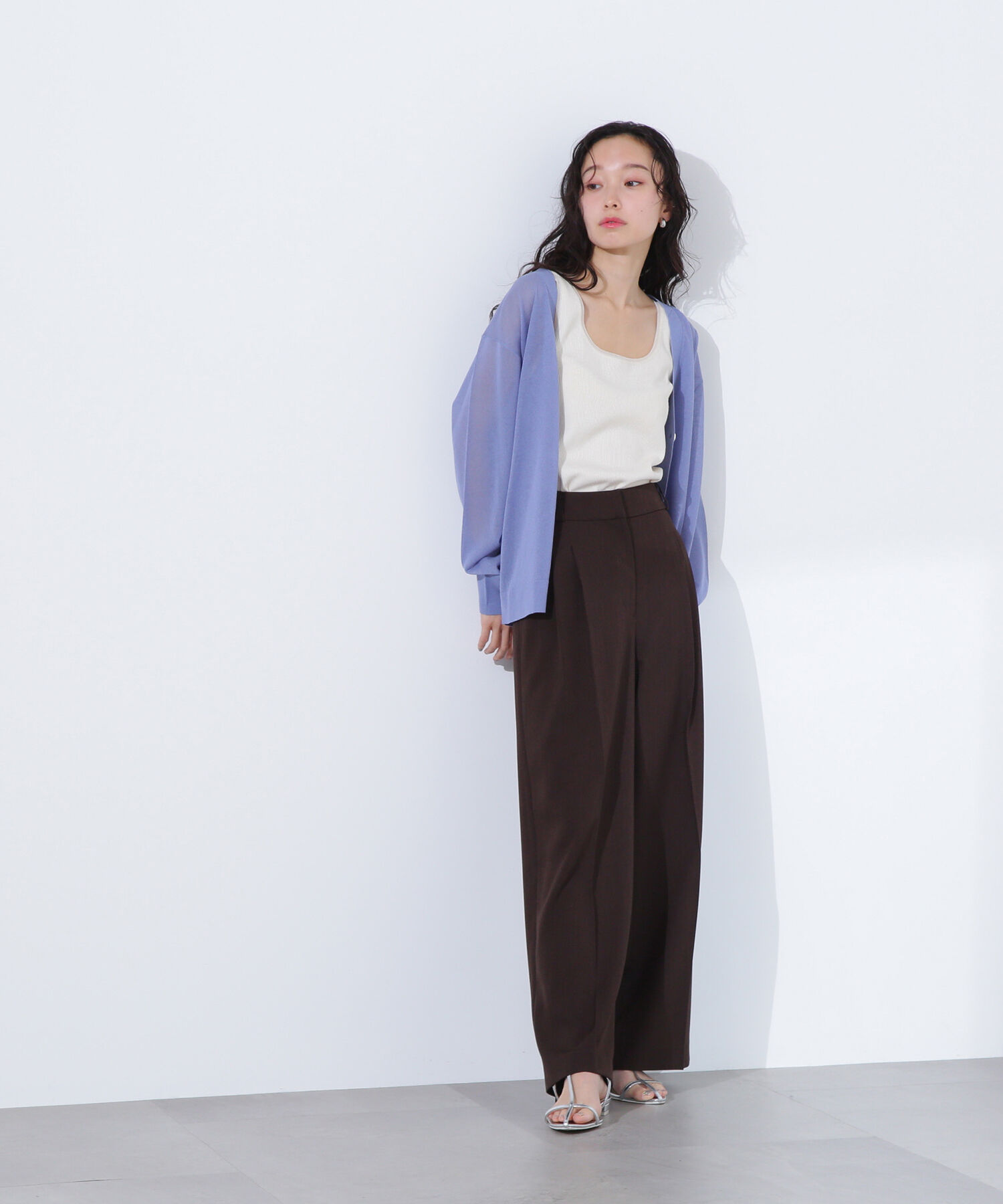  「ルーズミドルシアーカーディガン」|ニット・セーター|