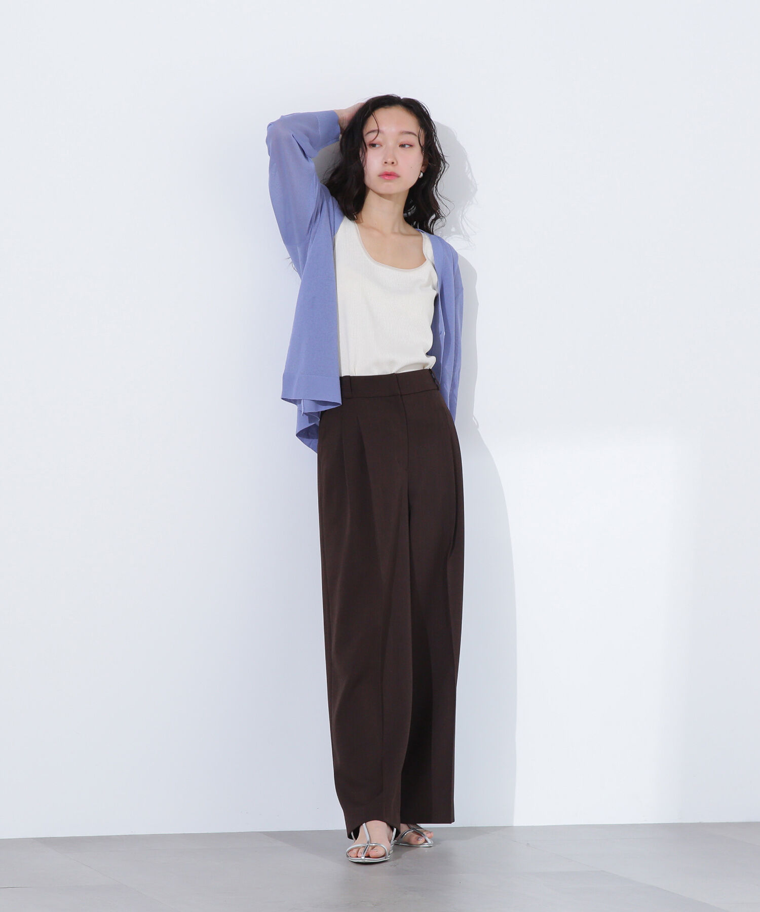  「ルーズミドルシアーカーディガン」|ニット・セーター|