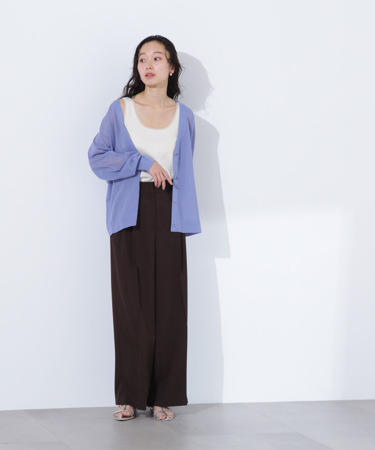  「ルーズミドルシアーカーディガン」|ニット・セーター|