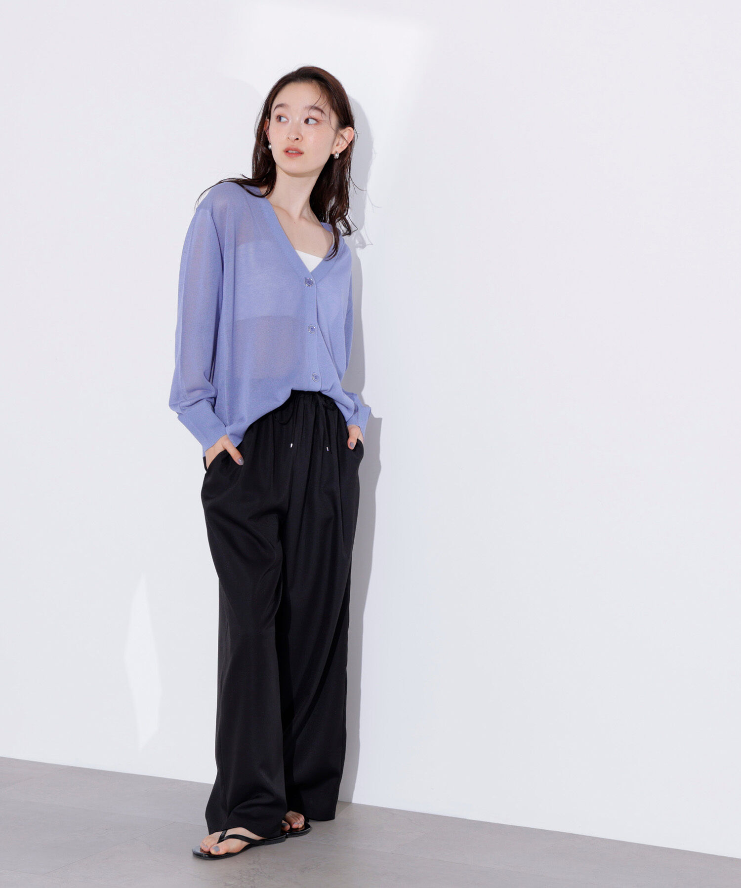  「ルーズミドルシアーカーディガン」|ニット・セーター|