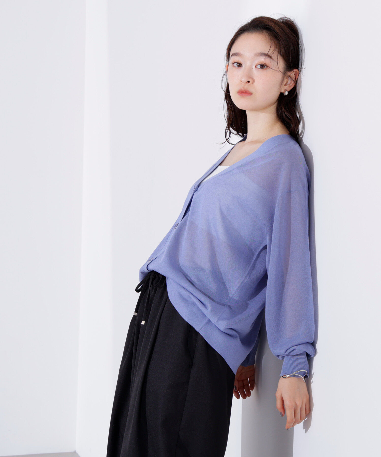  「ルーズミドルシアーカーディガン」|ニット・セーター|