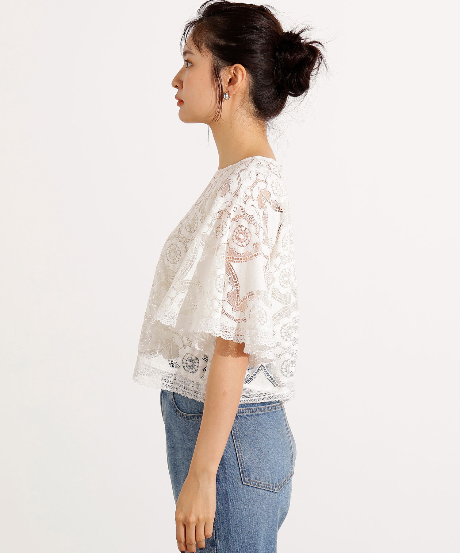  「レースフレアスリーブブラウス」|シャツ・ブラウス|