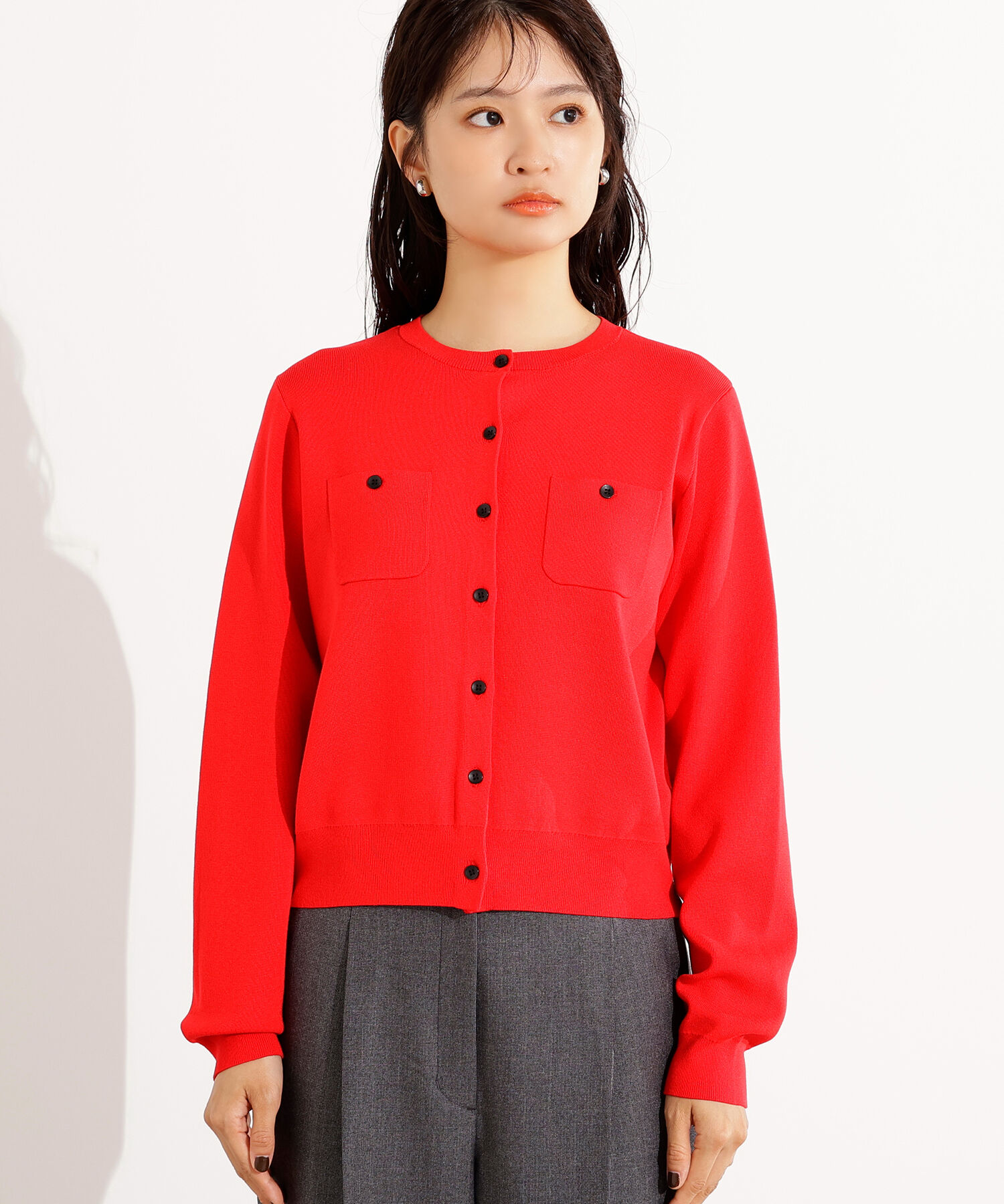  「ベーシックポケットカーディガン」|ニット・セーター|