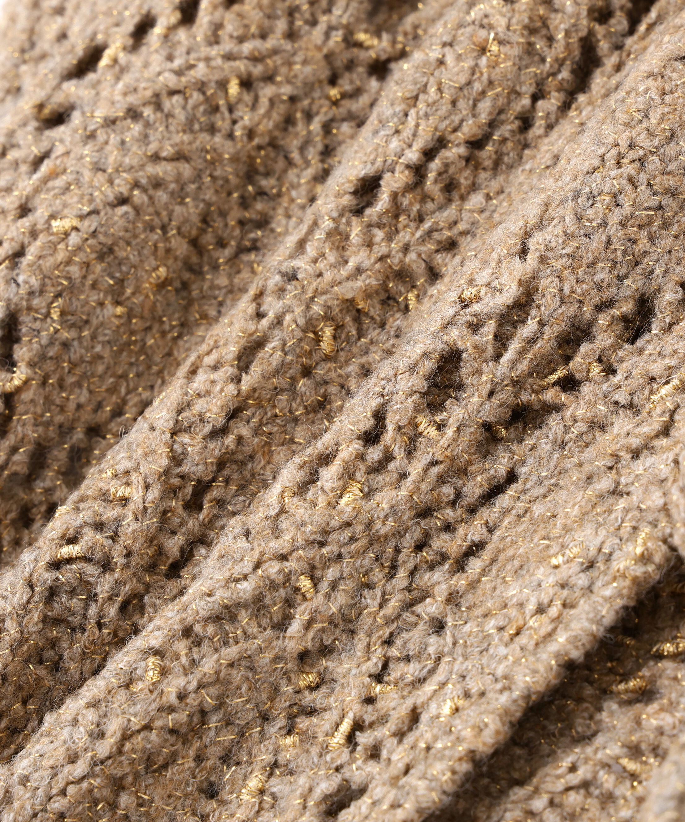  「ラメネップ透かし編みジレ」|ニット・セーター|