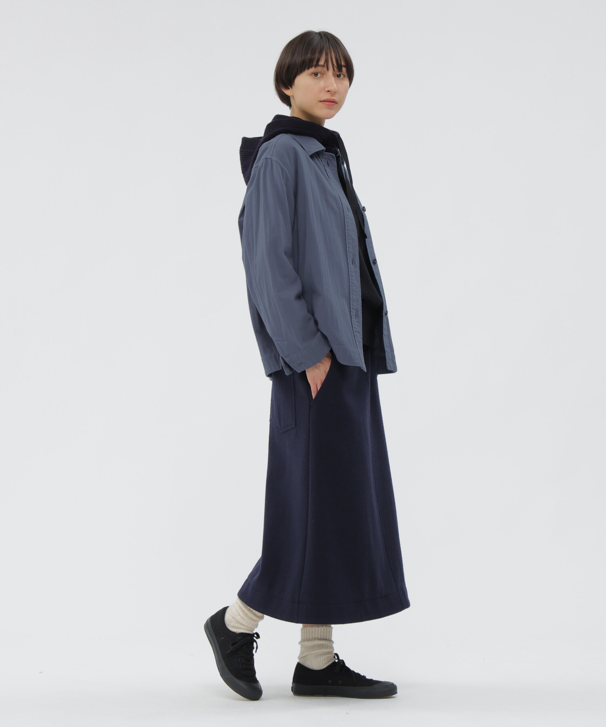 MHL.「GARMENT DYE PLATED ORGANIC COTTON SHIRT」|シャツ・ブラウス|