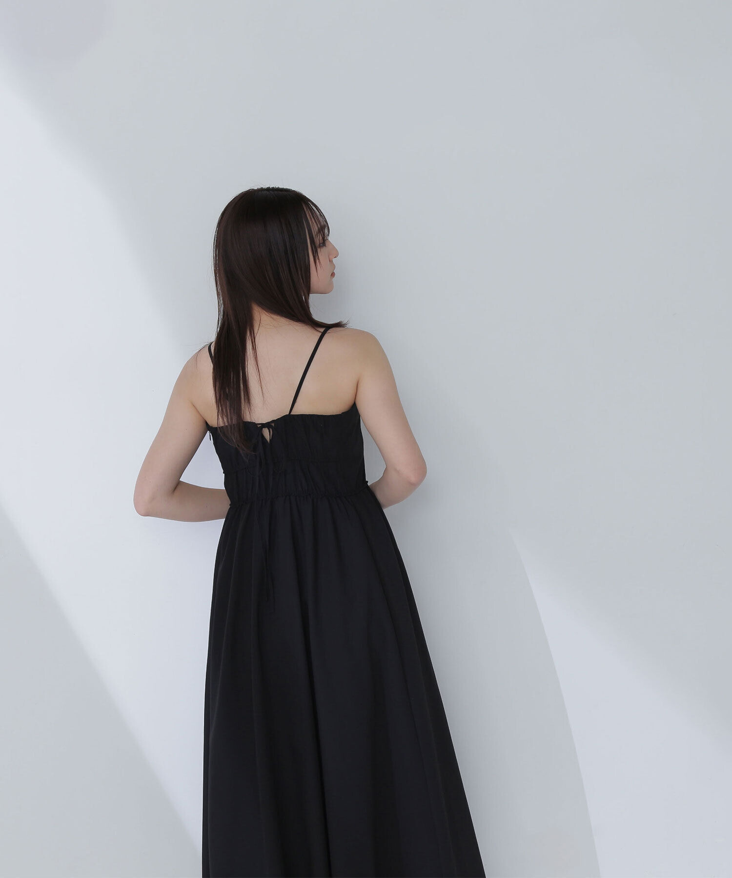  「ギャザーデザインキャミワンピース」|ワンピース|