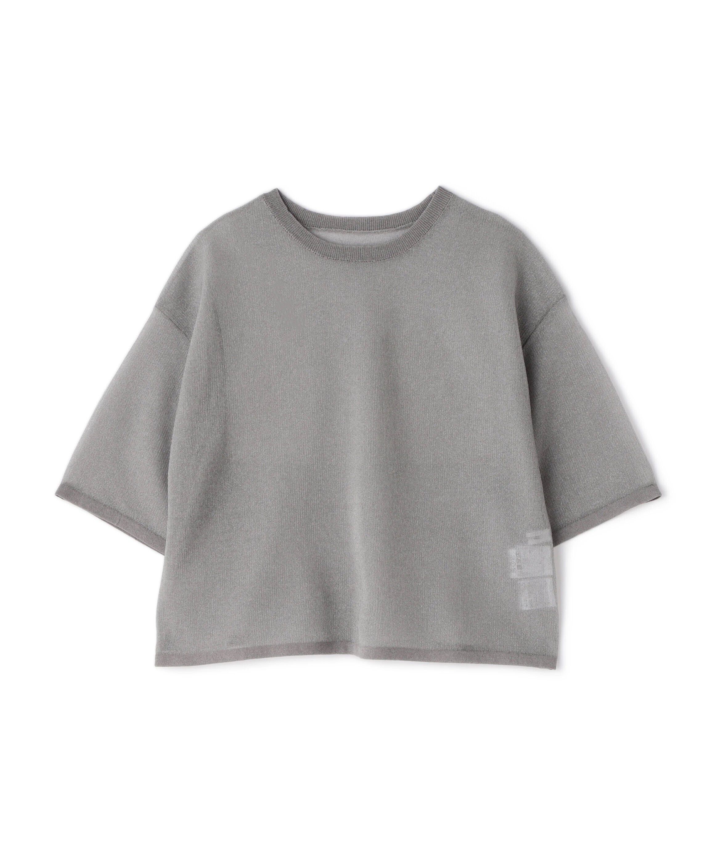  「クロップドシアーニットTシャツ」|ニット・セーター|