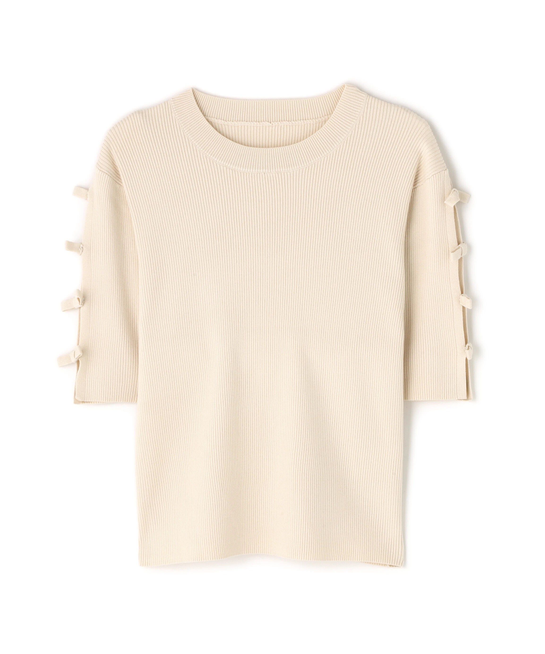  「リボンスリーブニット」|ニット・セーター|