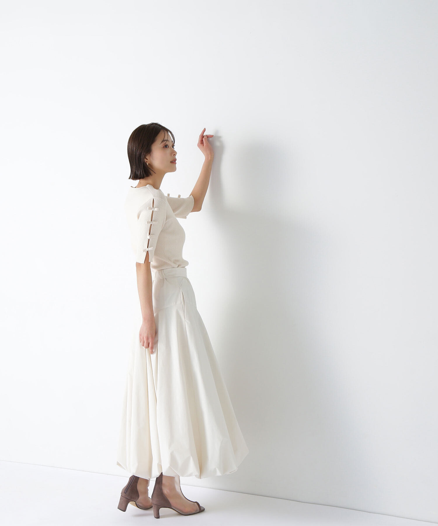  「リボンスリーブニット」|ニット・セーター|