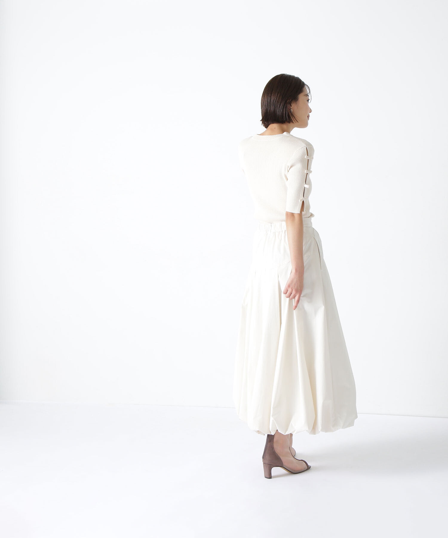  「リボンスリーブニット」|ニット・セーター|