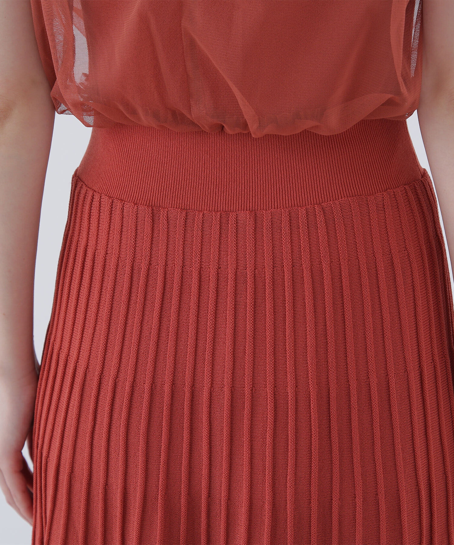  「チュールドッキングニットワンピース」|ワンピース|