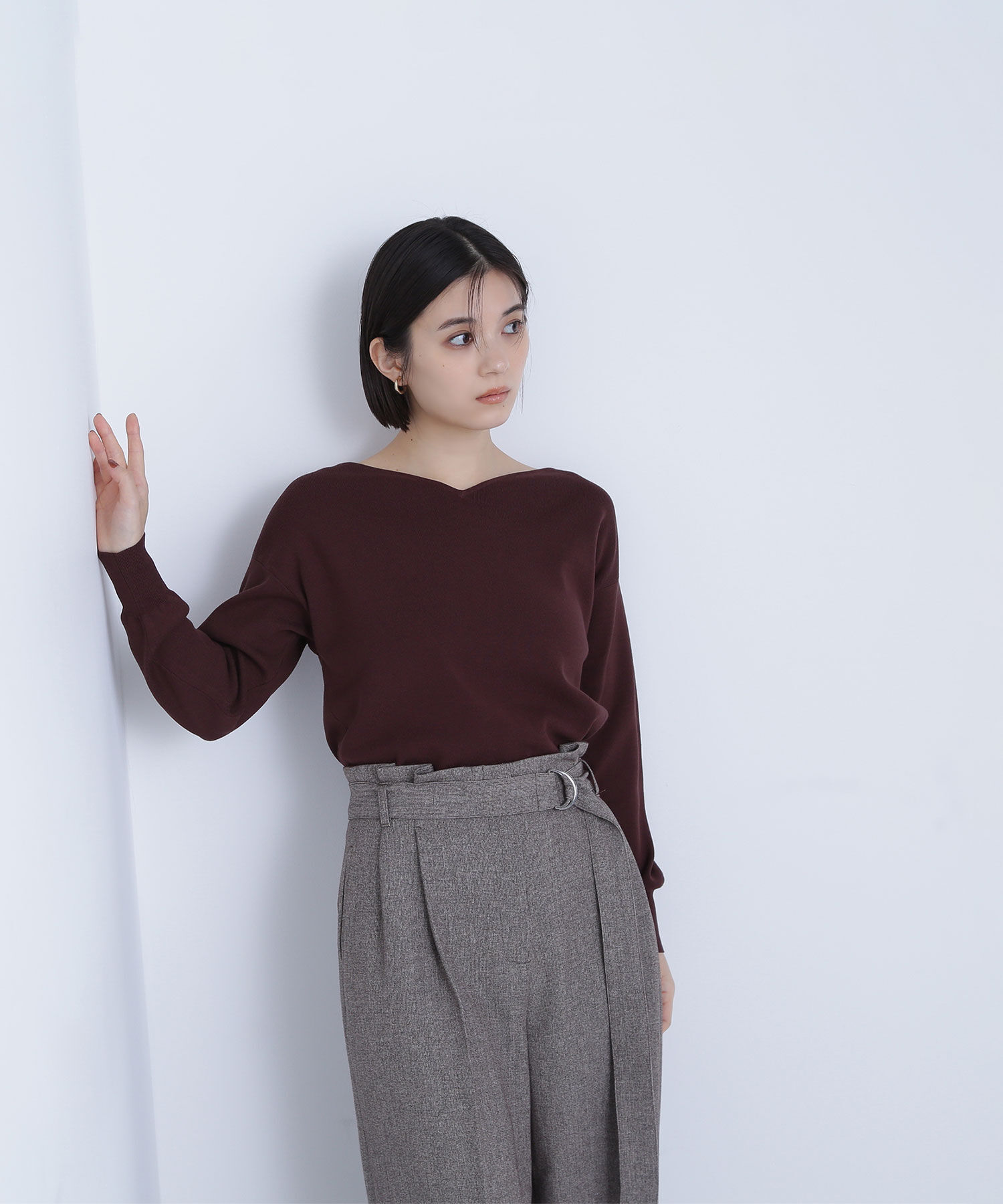  「総針ベーシックシリーズ ニュアンスVネックニット」|ニット・セーター|