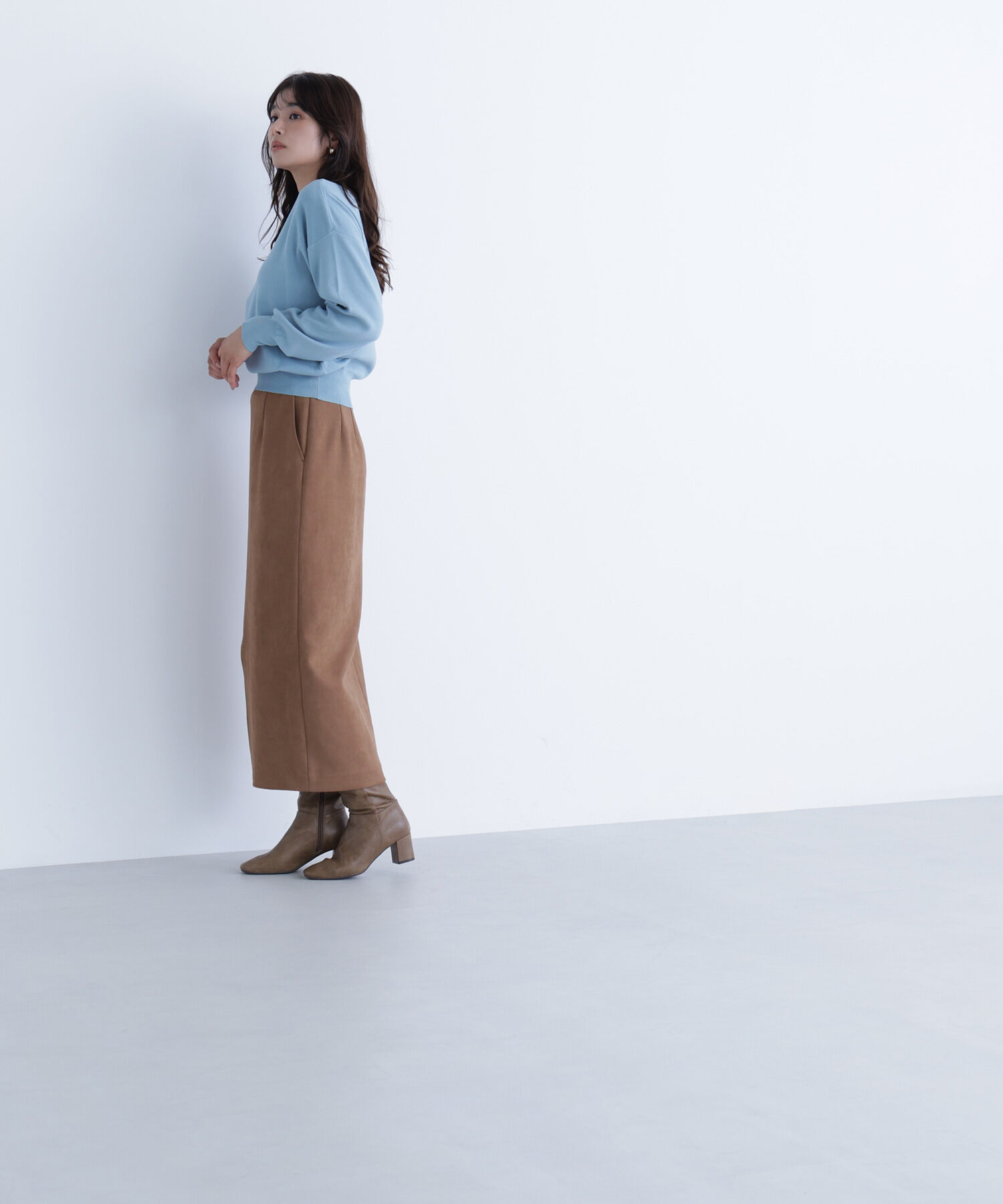  「総針ベーシックシリーズ ニュアンスVネックニット」|ニット・セーター|