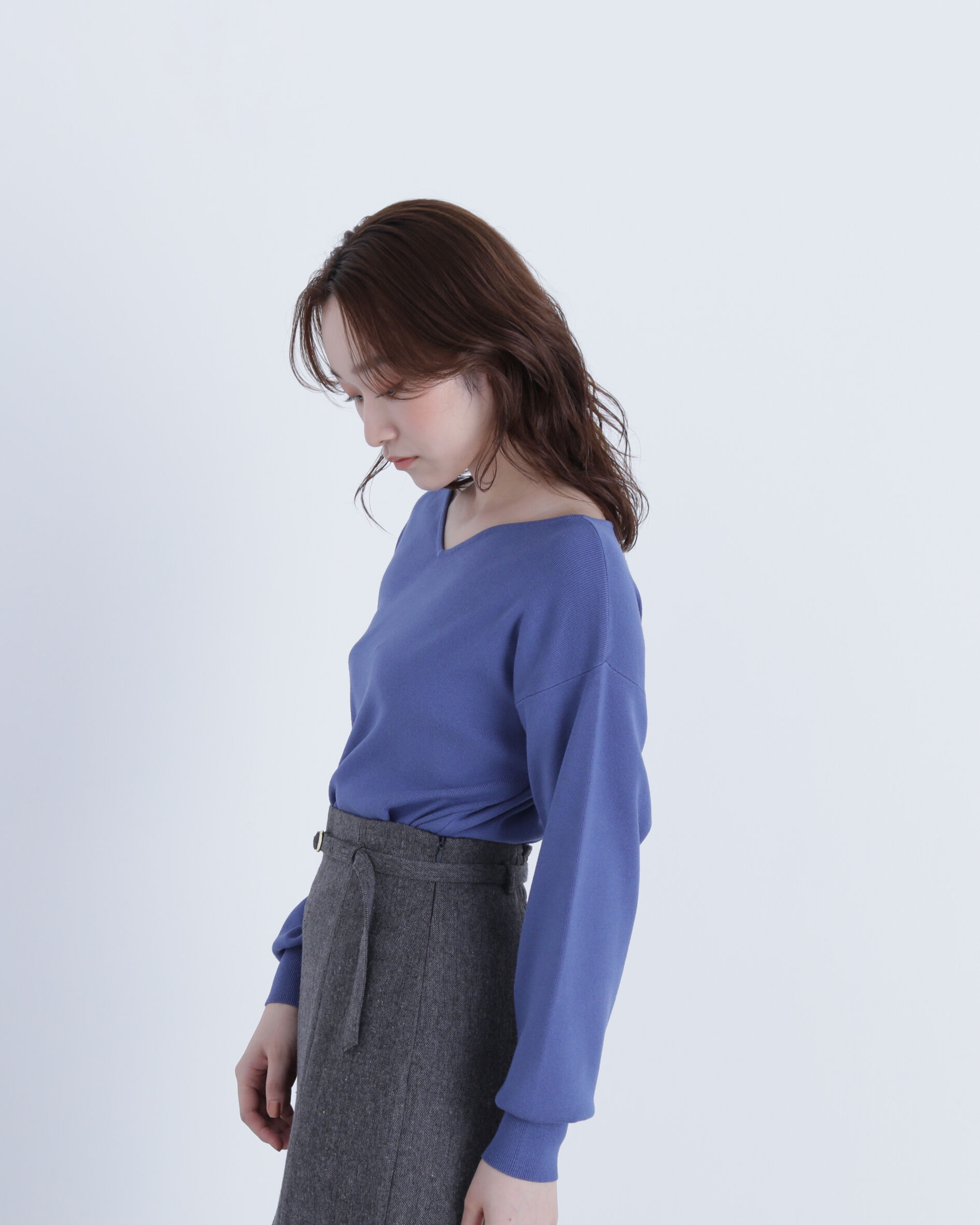  「総針ベーシックシリーズ ニュアンスVネックニット」|ニット・セーター|