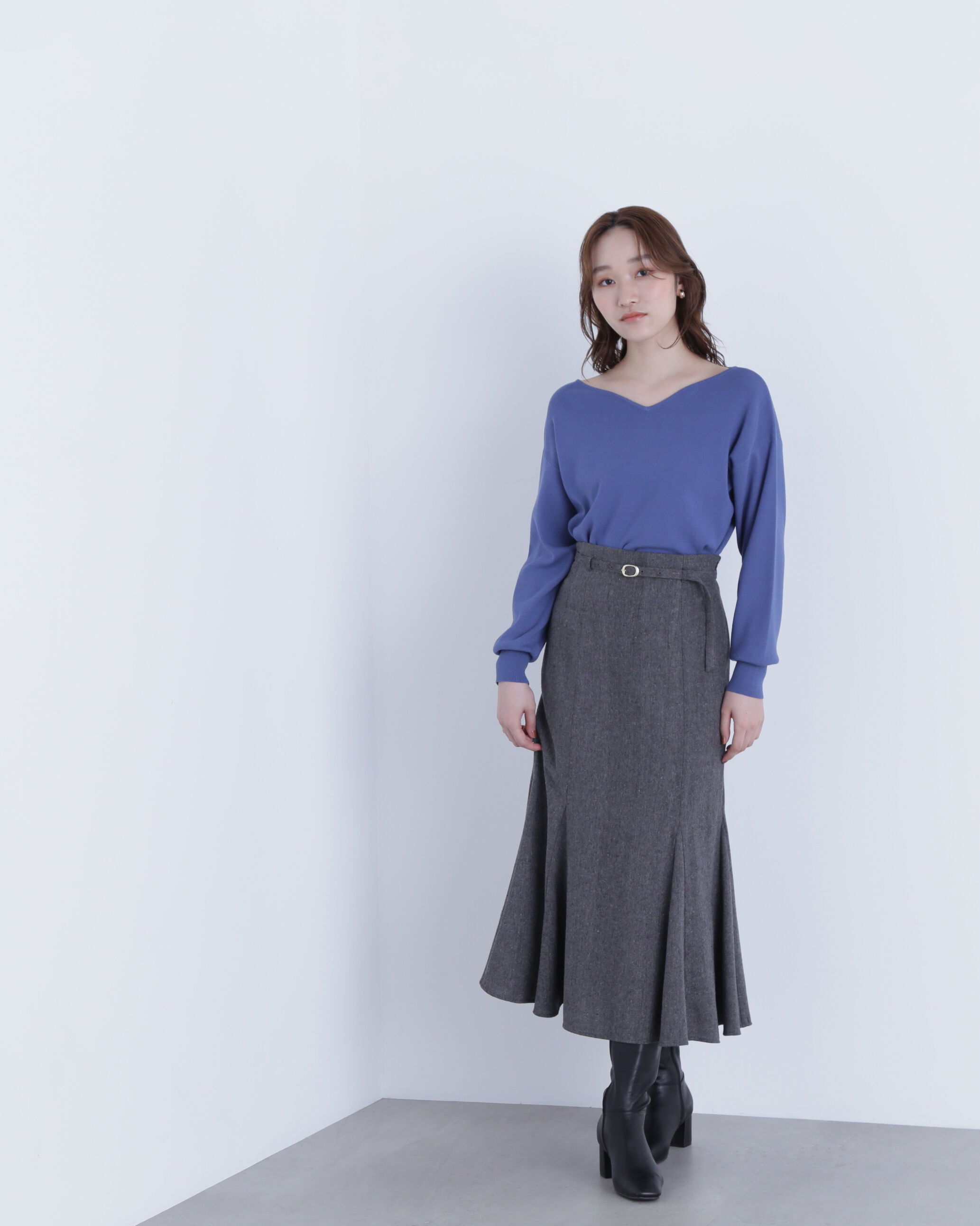  「総針ベーシックシリーズ ニュアンスVネックニット」|ニット・セーター|