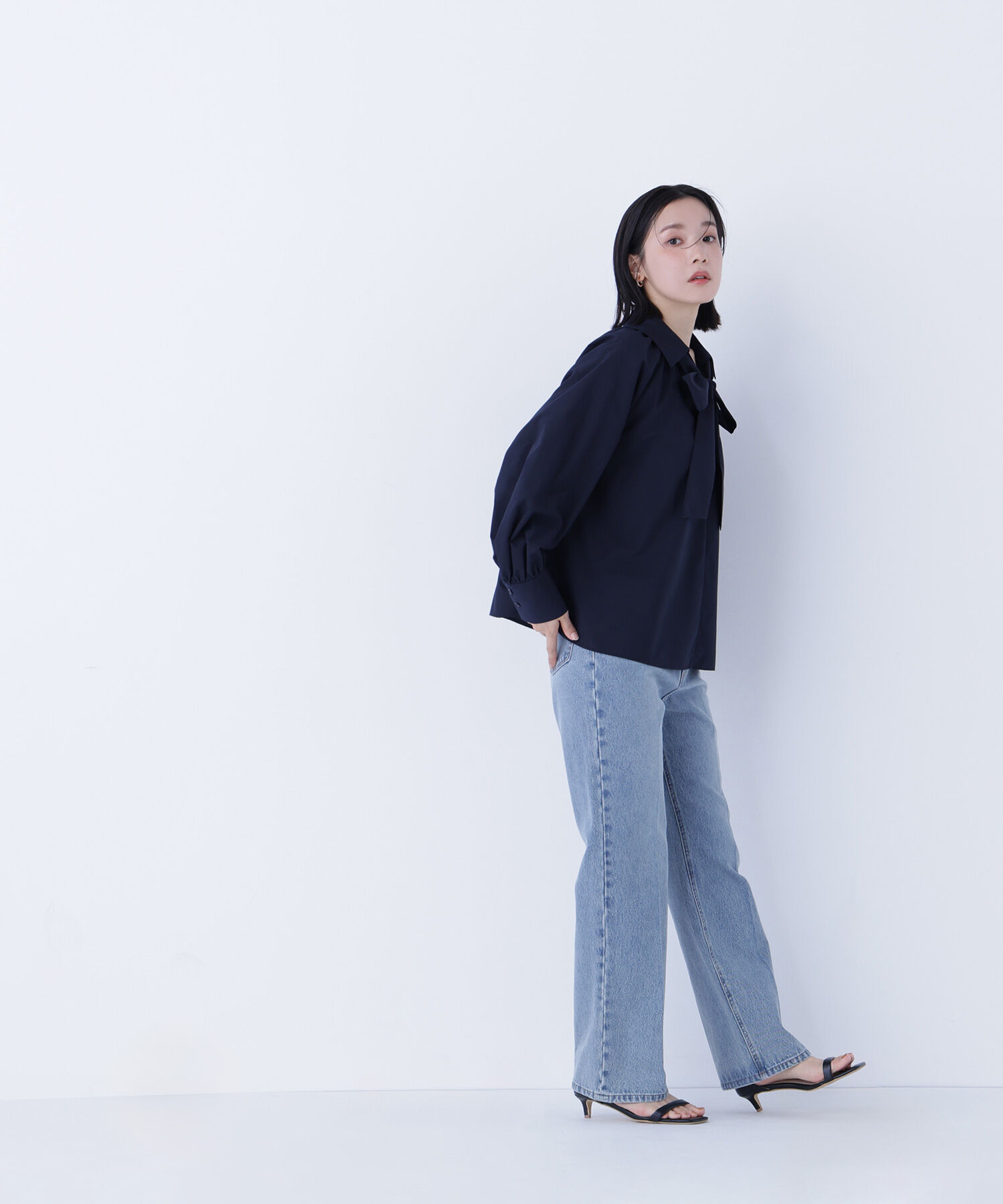  「スキッパーリボンタイブラウス」|シャツ・ブラウス|