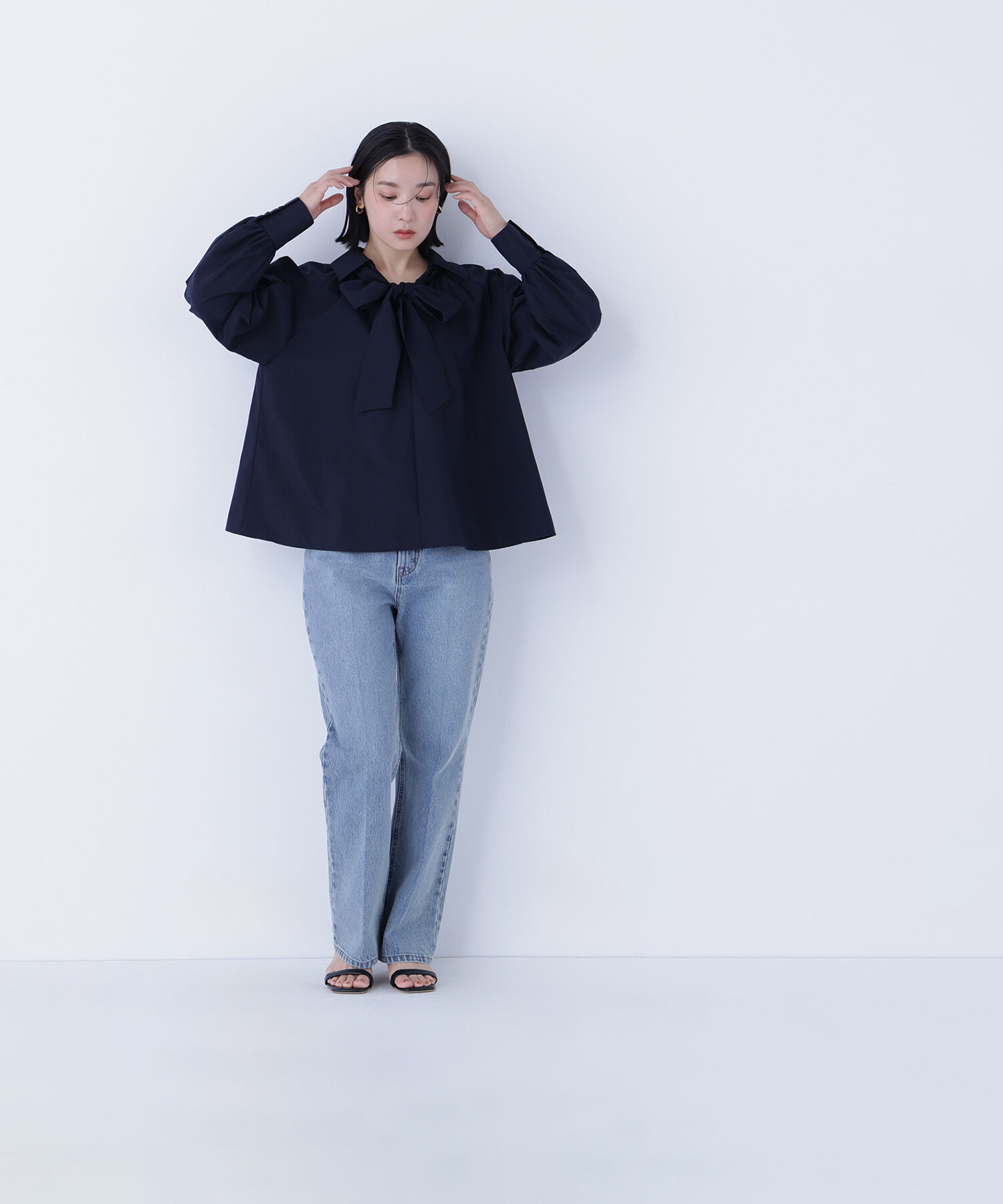  「スキッパーリボンタイブラウス」|シャツ・ブラウス|