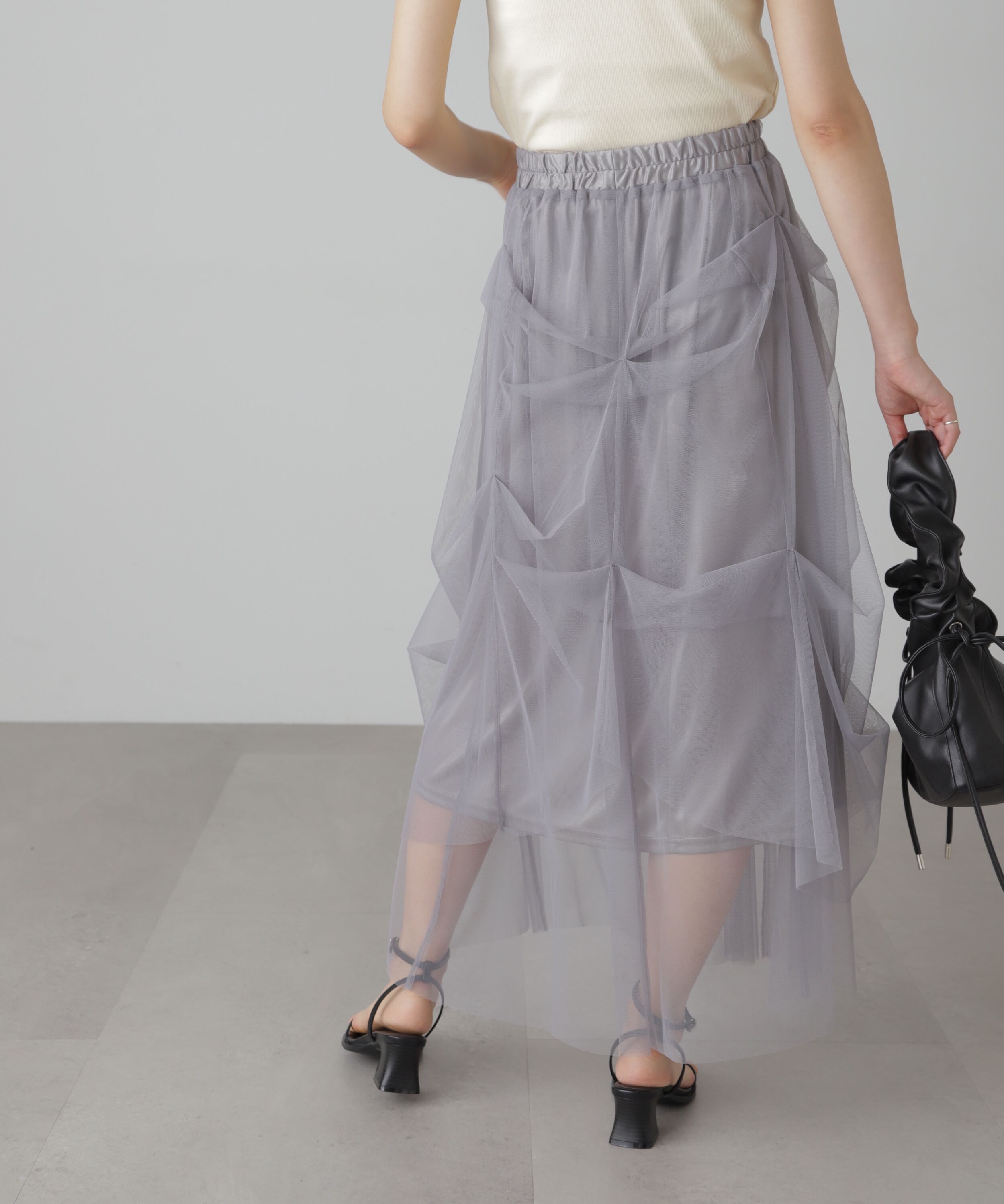  「チュールイレギュラータックスカート」|スカート|