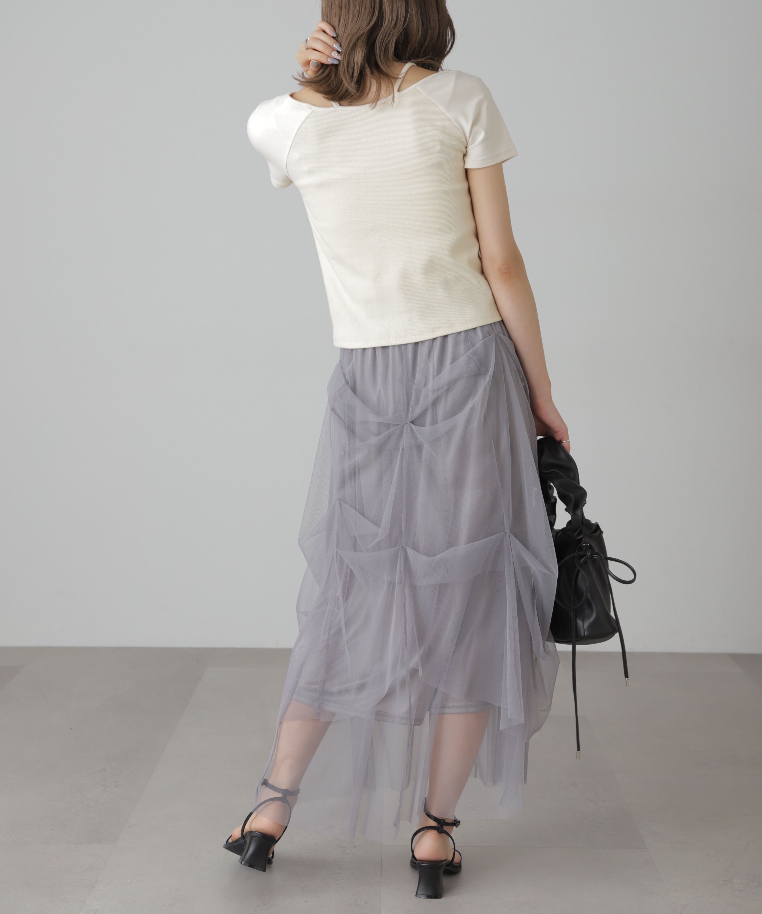 「チュールイレギュラータックスカート」|スカート|