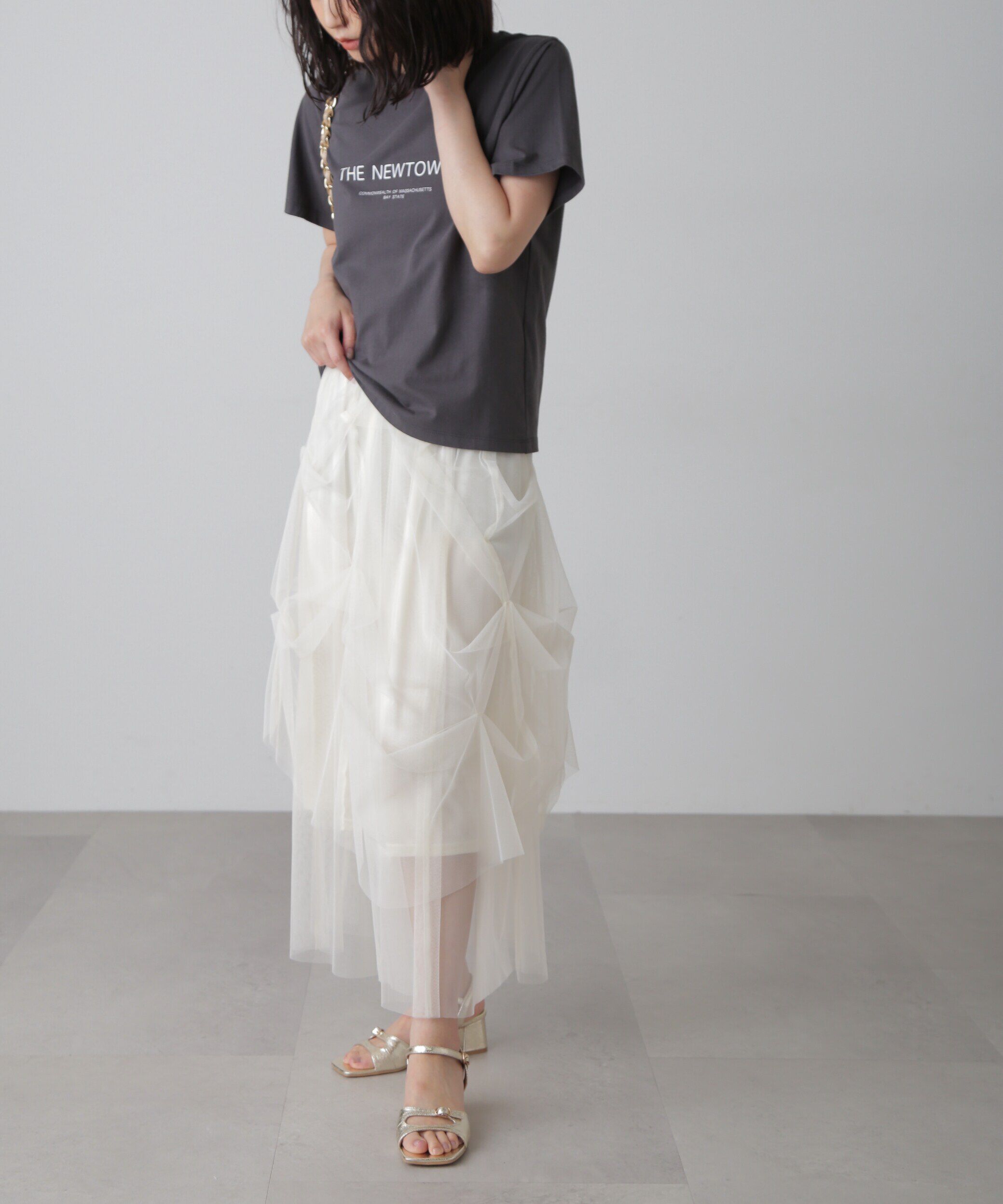  「チュールイレギュラータックスカート」|スカート|