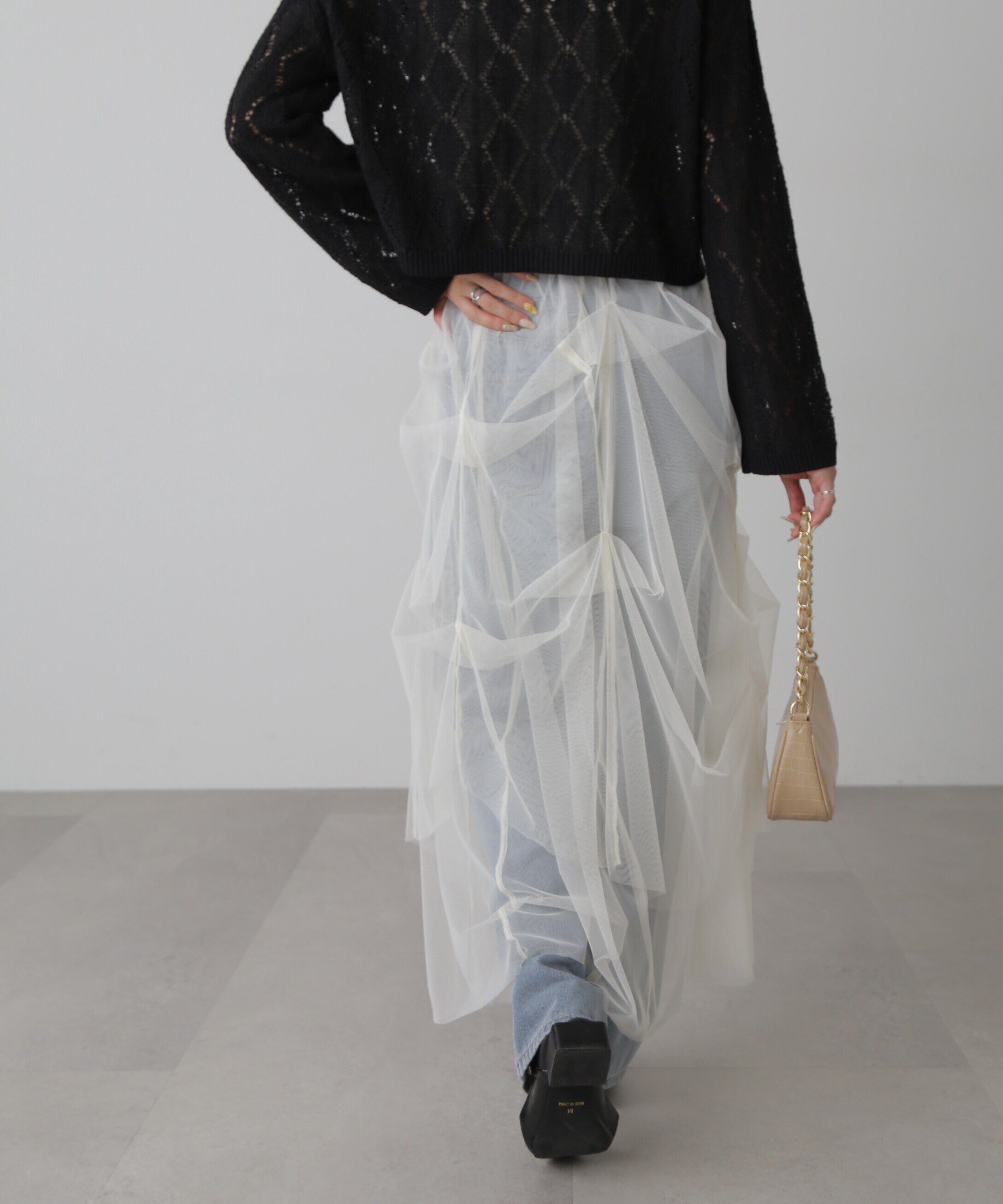  「チュールイレギュラータックスカート」|スカート|
