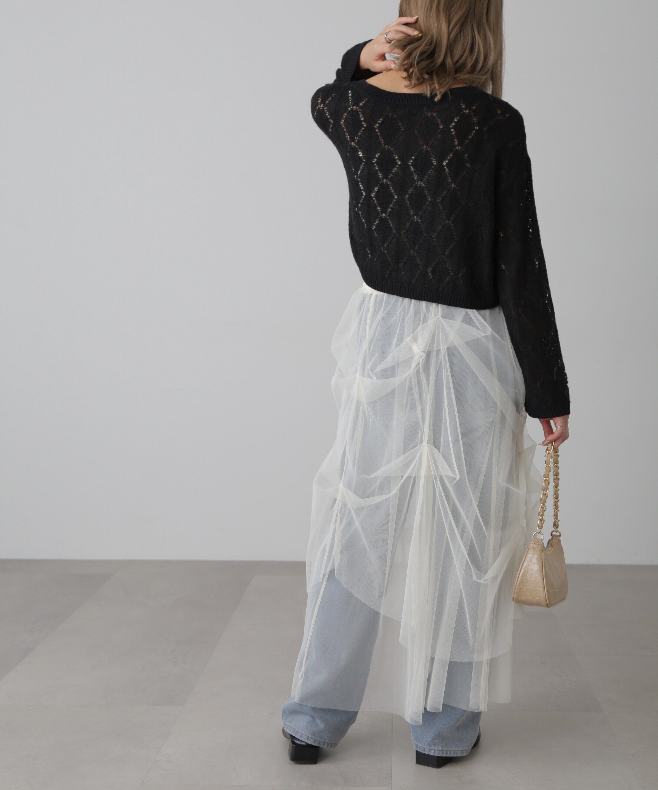 「チュールイレギュラータックスカート」|スカート|