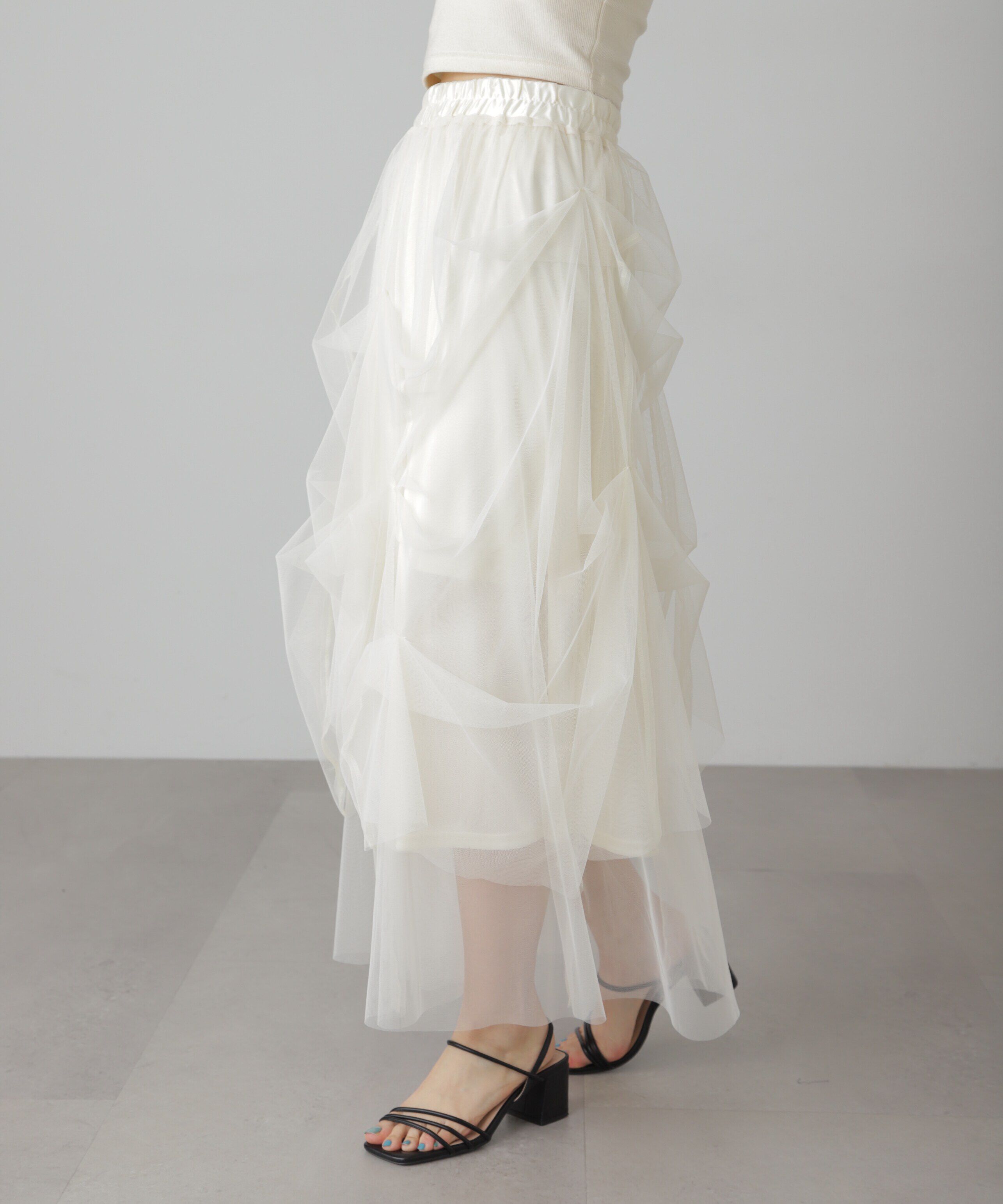  「チュールイレギュラータックスカート」|スカート|