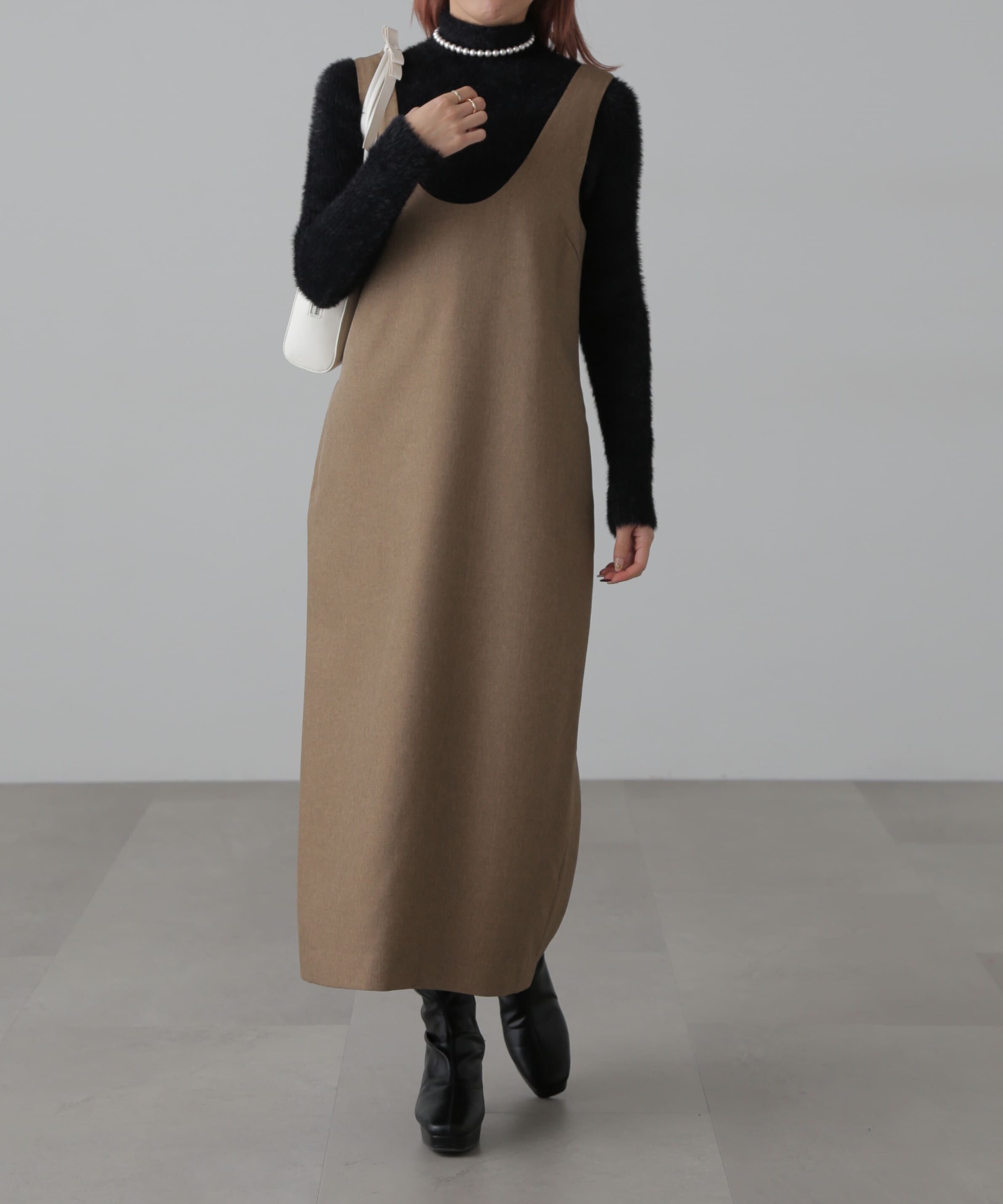  「深Uネックジャンスカ」|ワンピース|モカ