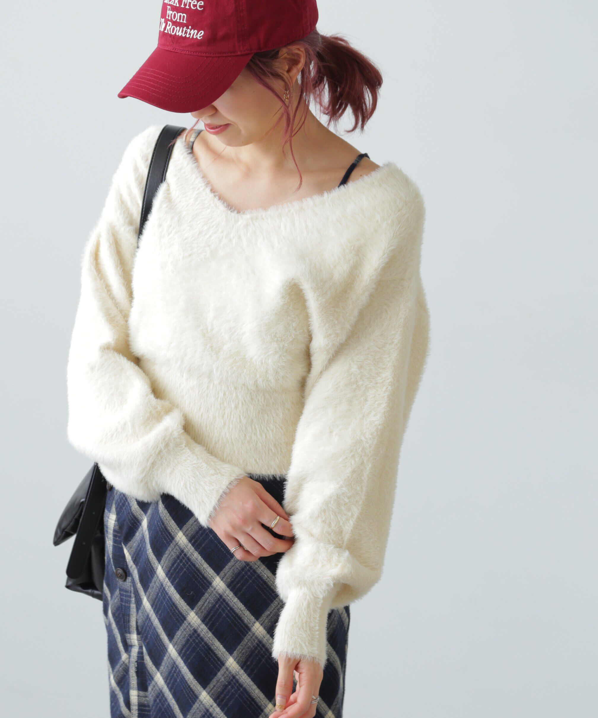  「フェザーVネックニット」|ニット・セーター|