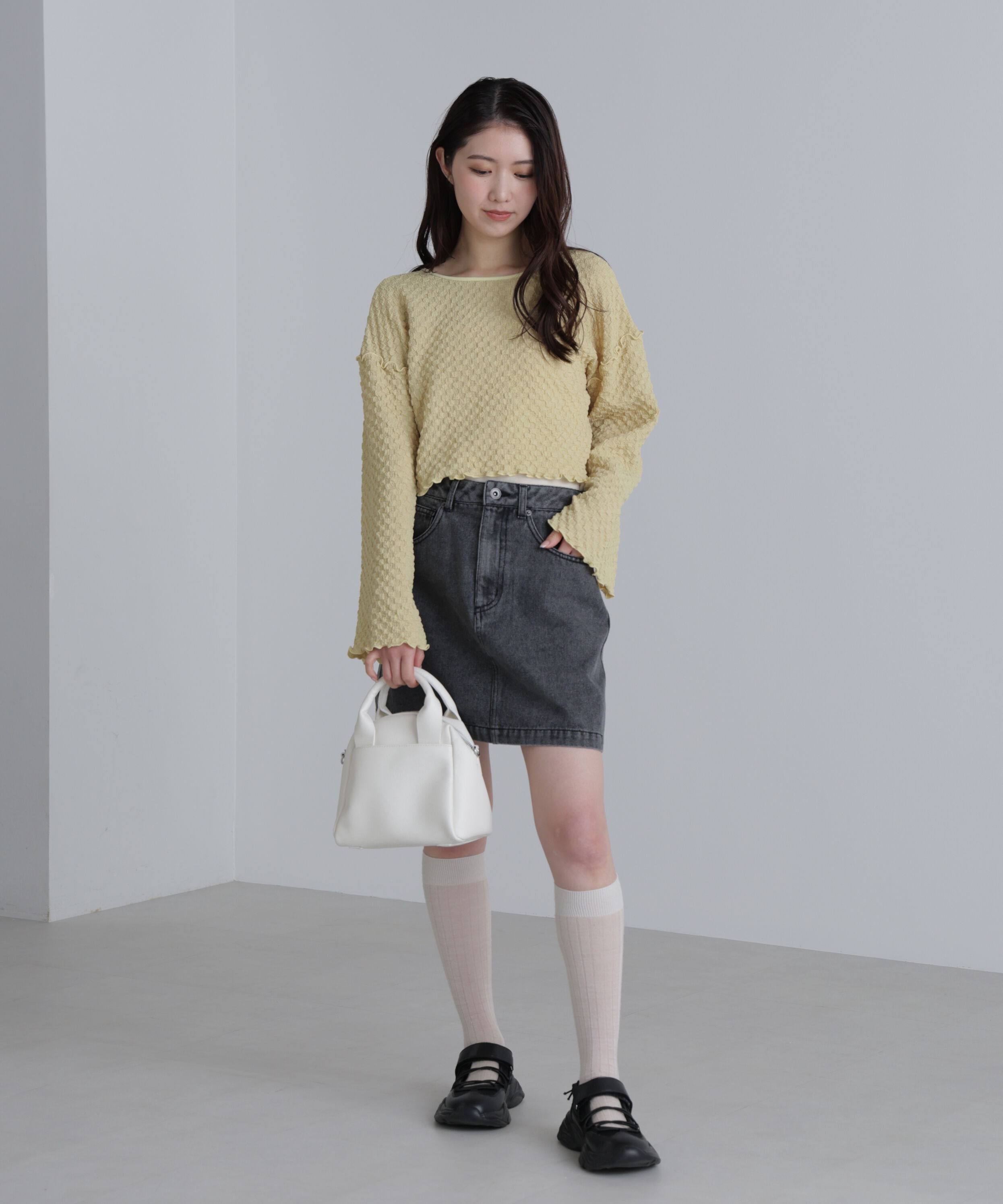  「前後２ＷＡＹぽこぽこリボンカーディガン」|Tシャツ・カットソー|