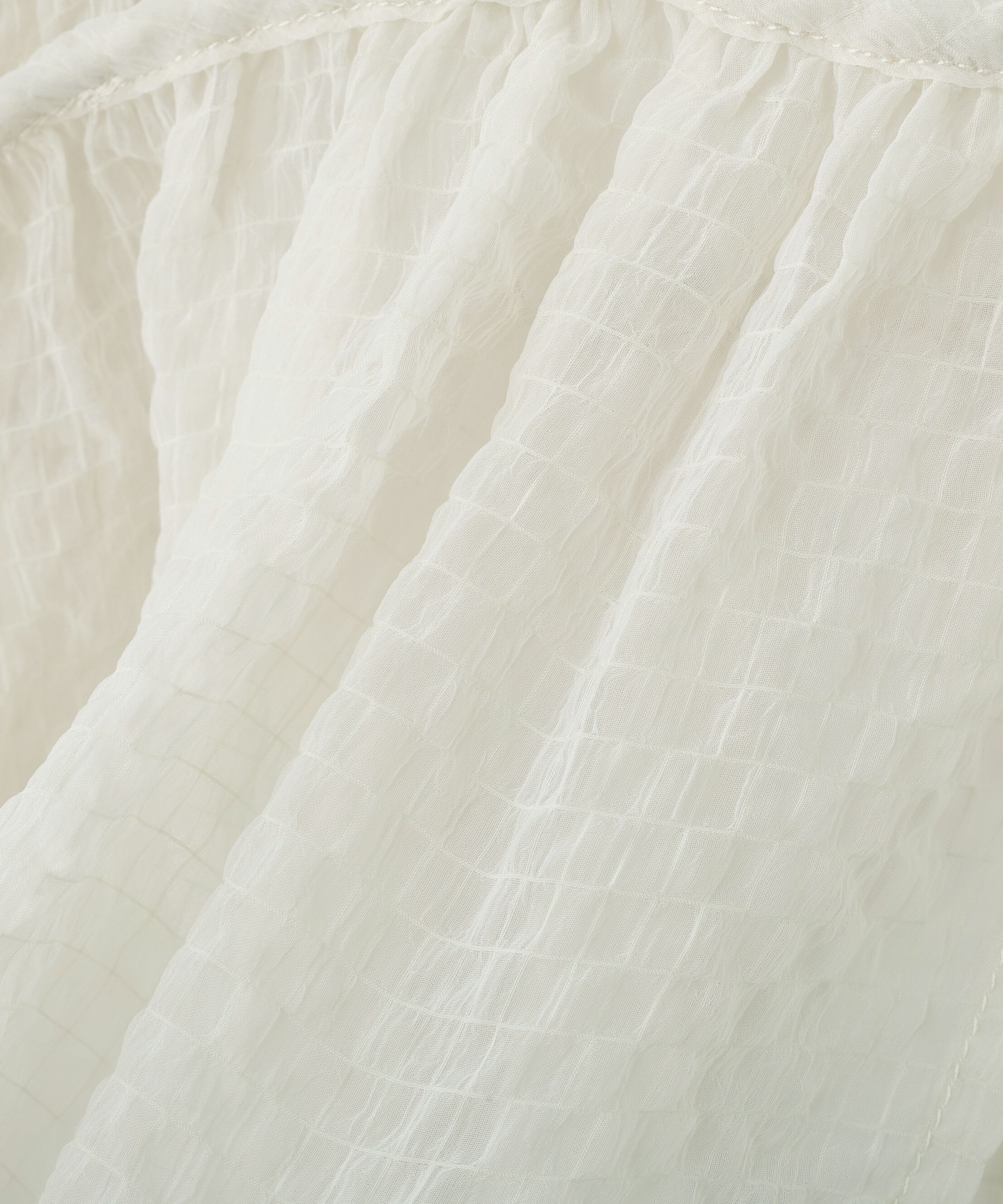  「シアーチェックギャザーリボン開きブラウス」|シャツ・ブラウス|