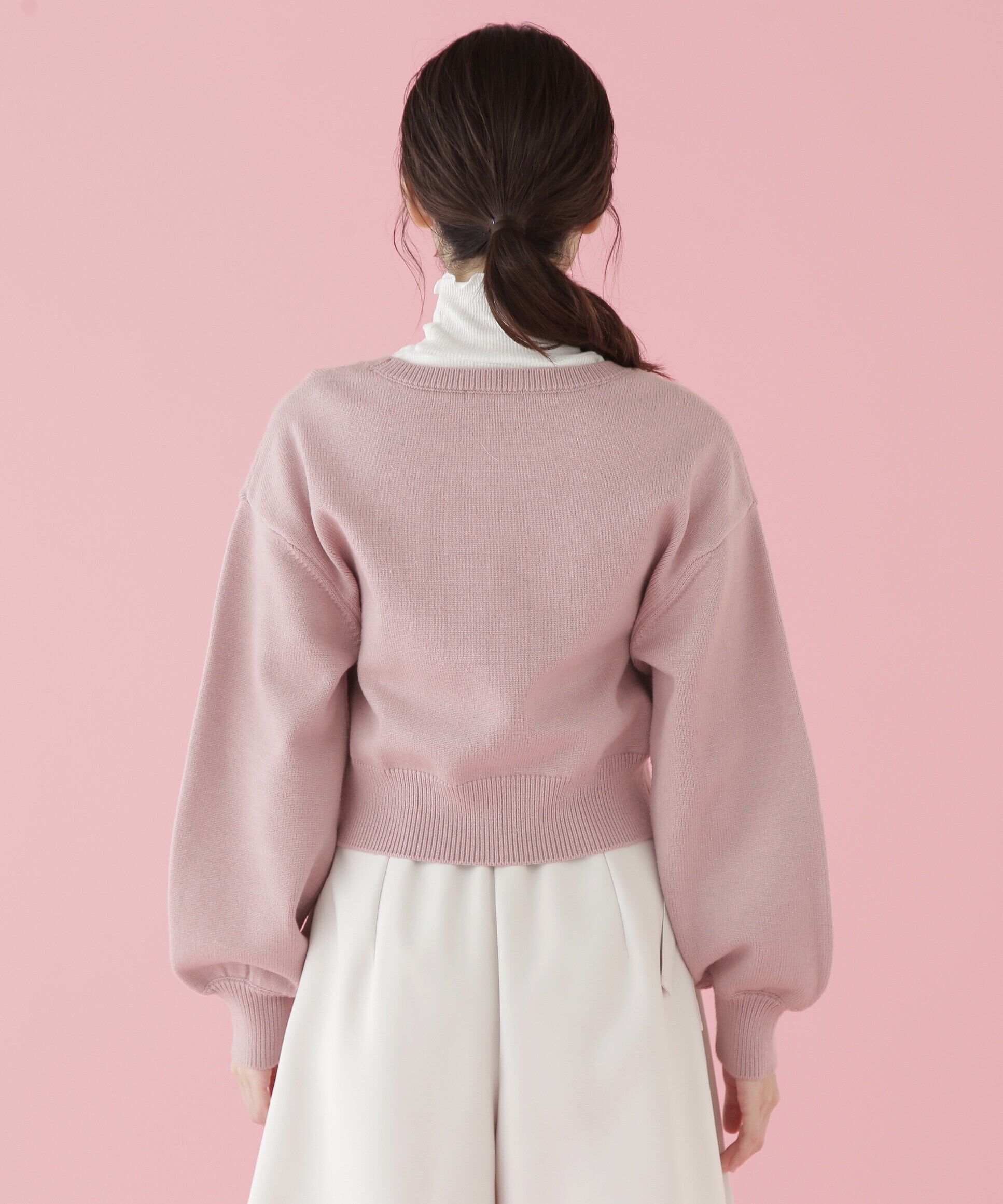  「クリスタルビジューロゴニット」|ニット・セーター|