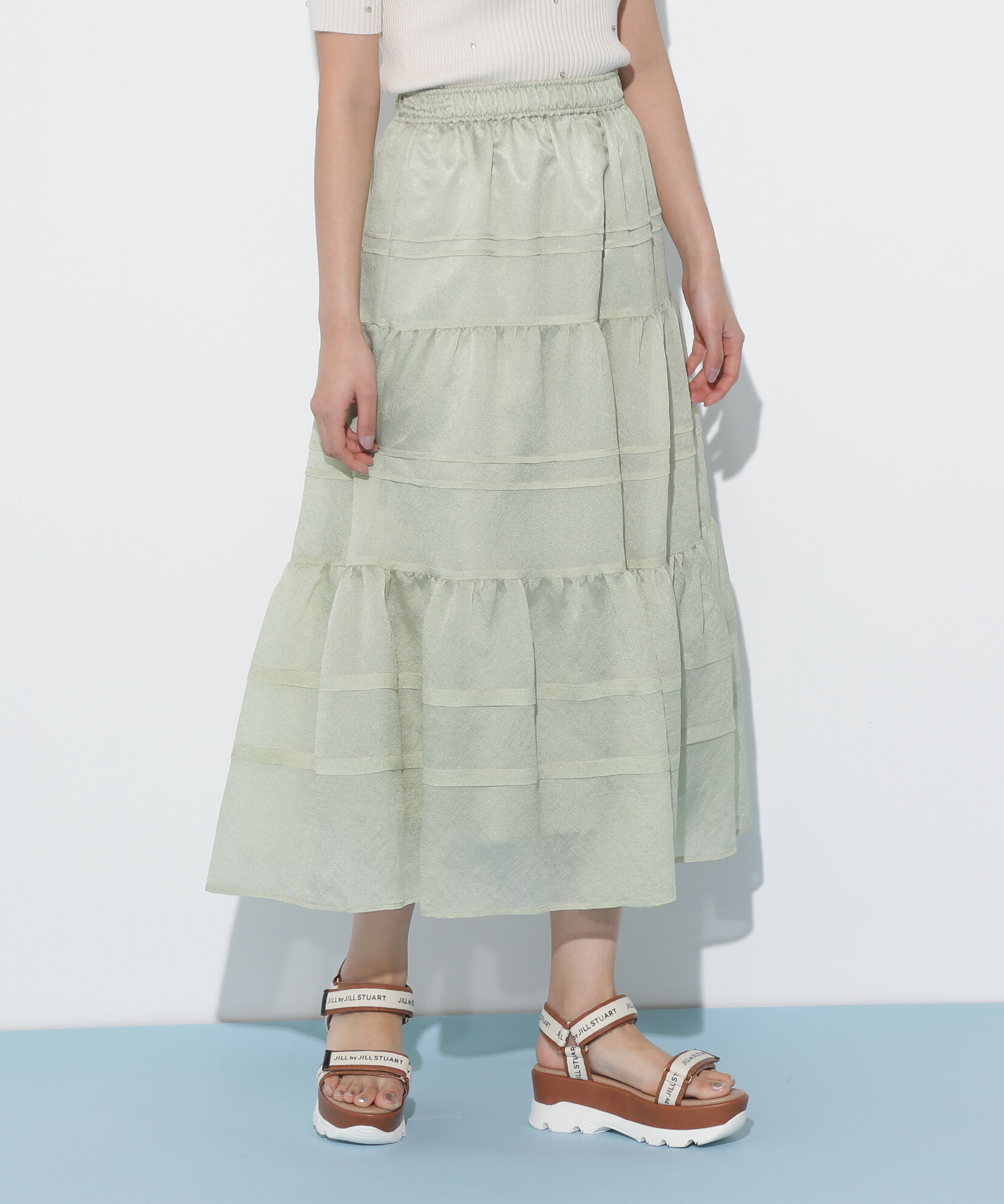  「タックティアードシアースカート」|スカート|