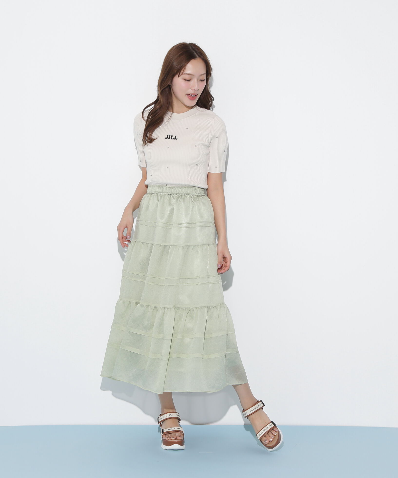  「タックティアードシアースカート」|スカート|
