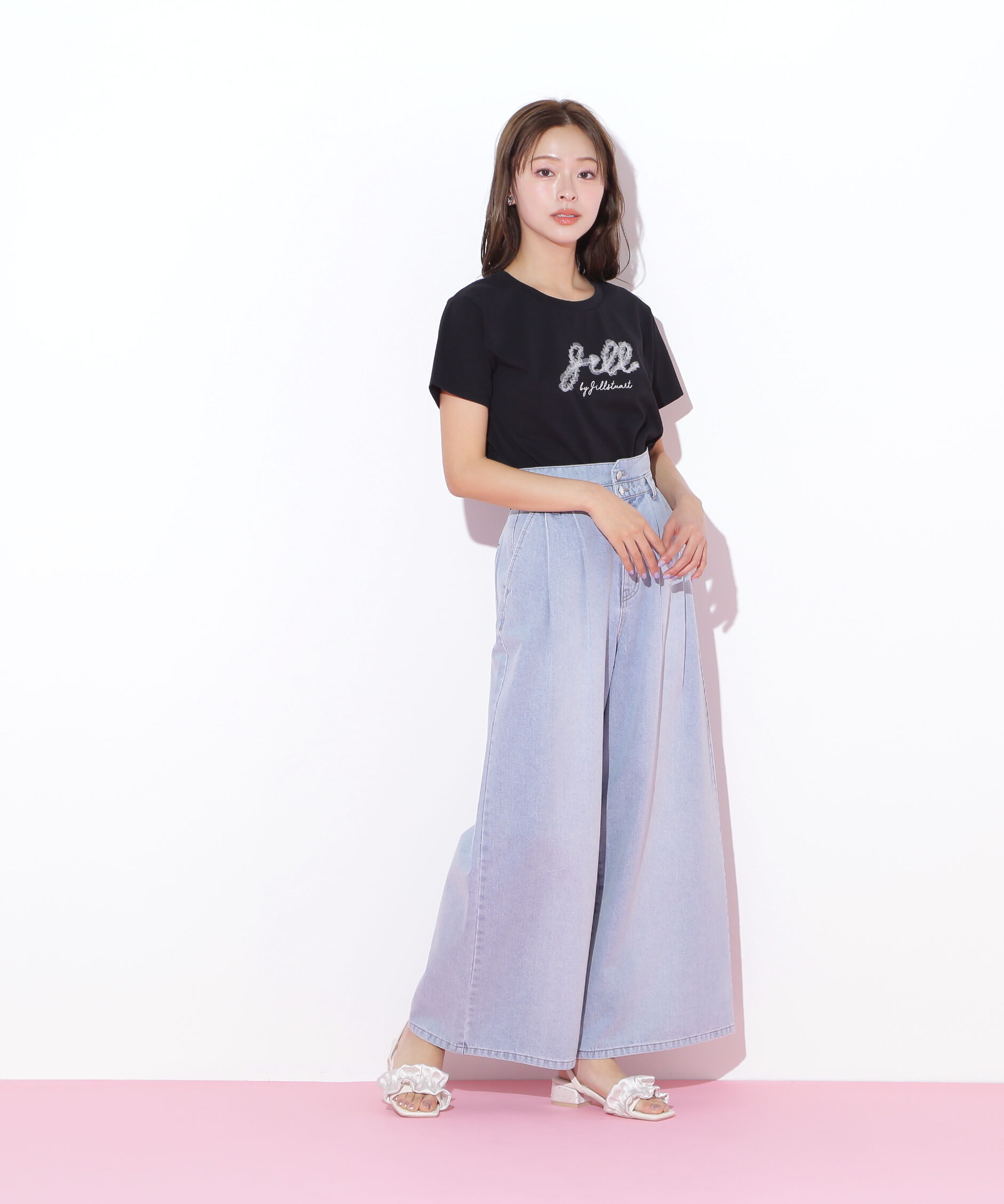  「チュールフリルロゴTシャツ」|Tシャツ・カットソー|