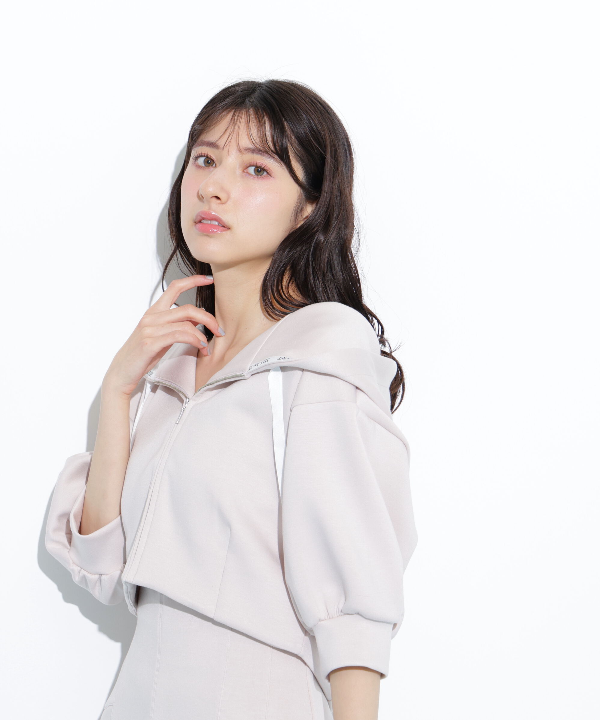  「5分袖ダイバーセットアップパーカー」|Tシャツ・カットソー|