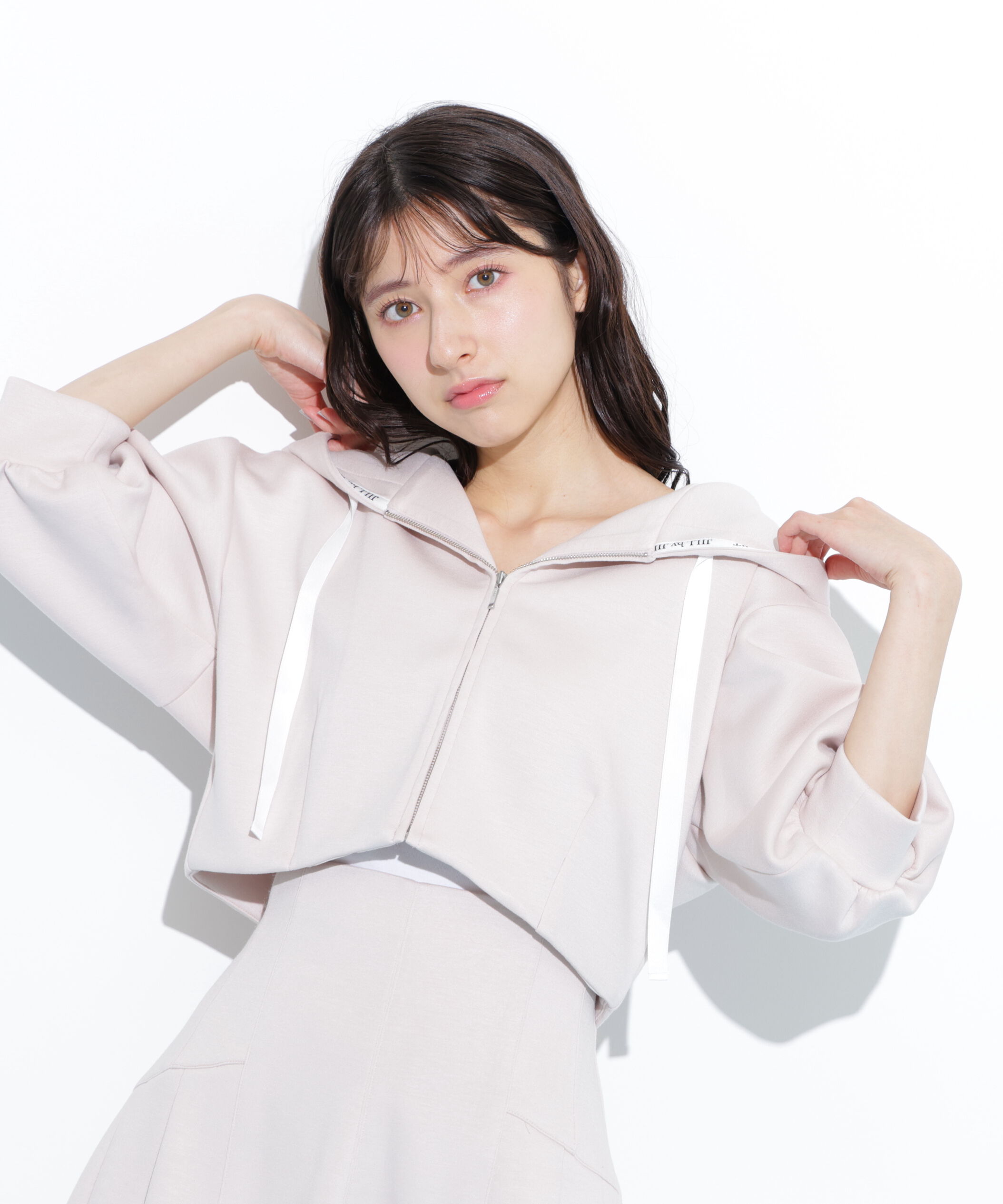  「5分袖ダイバーセットアップパーカー」|Tシャツ・カットソー|