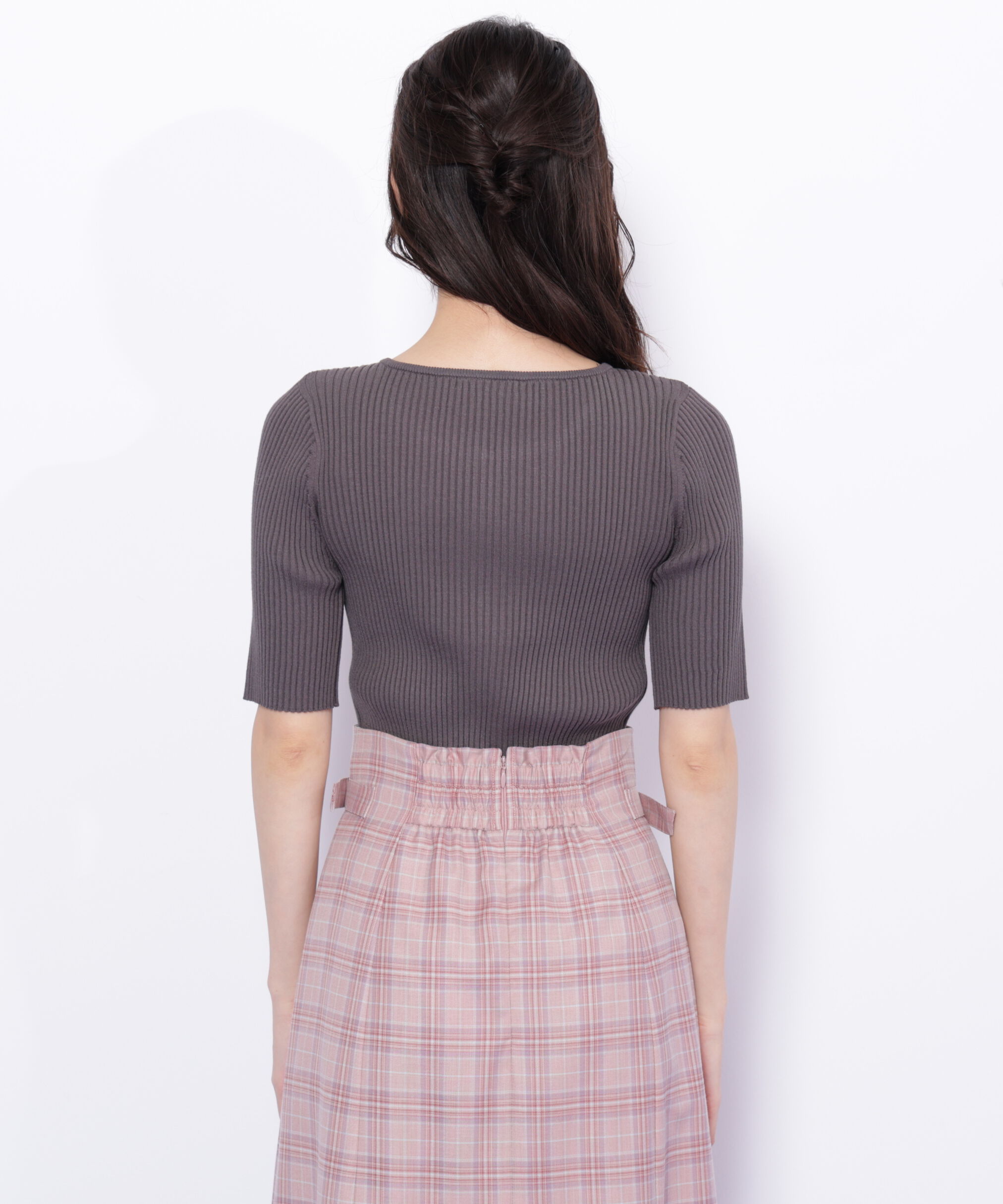  「リボンビジューリブニット」|ニット・セーター|