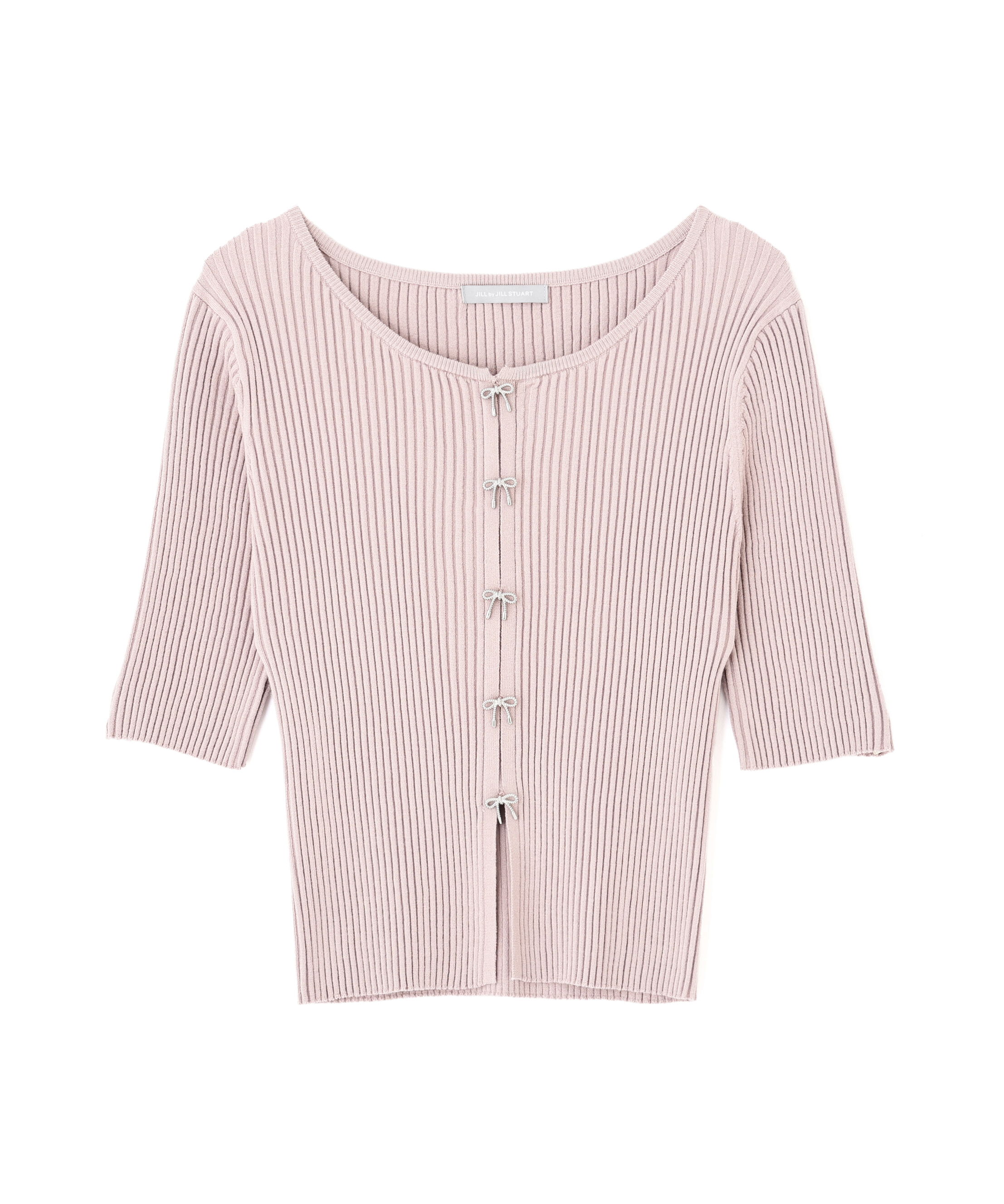  「リボンビジューリブニット」|ニット・セーター|