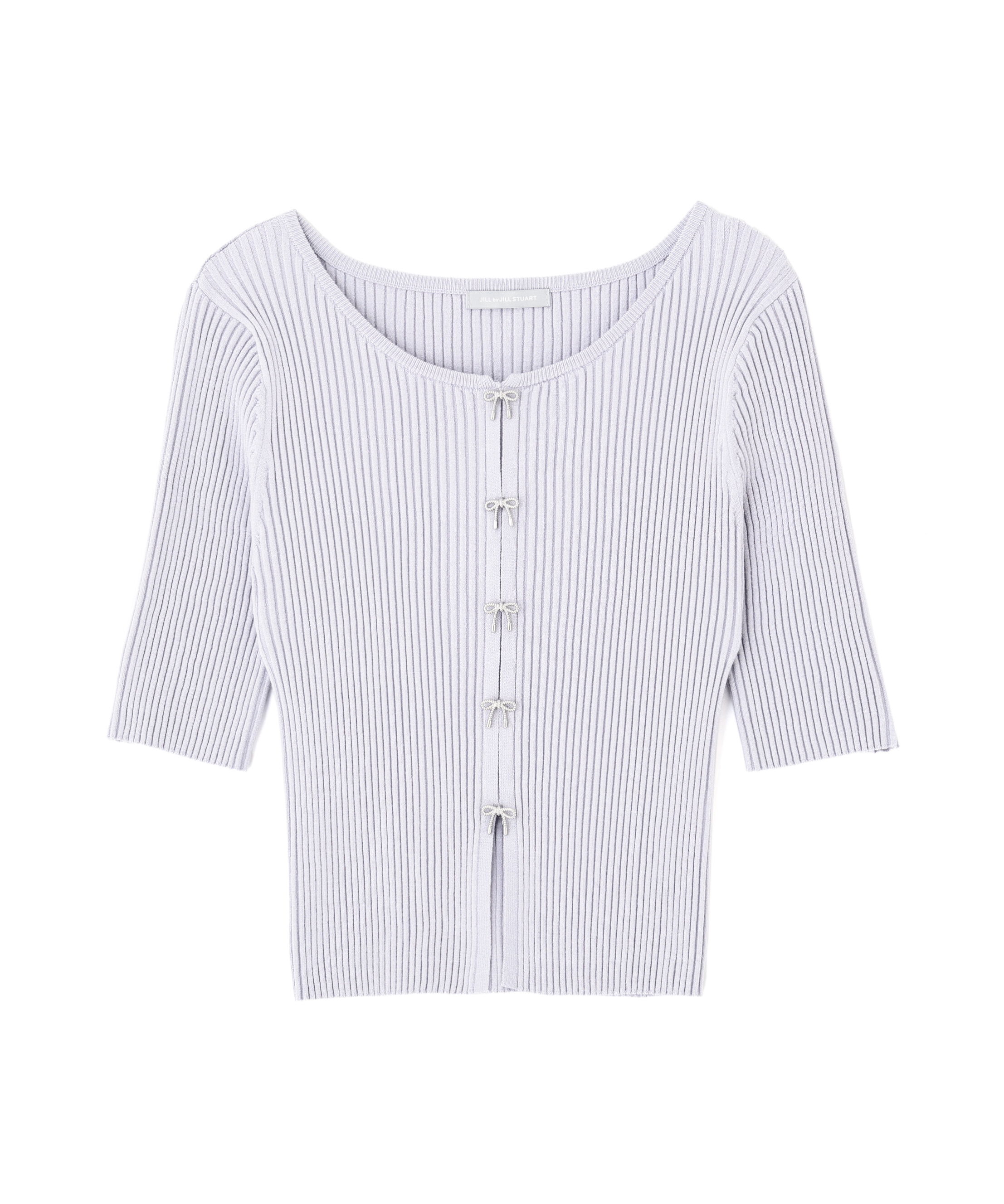  「リボンビジューリブニット」|ニット・セーター|