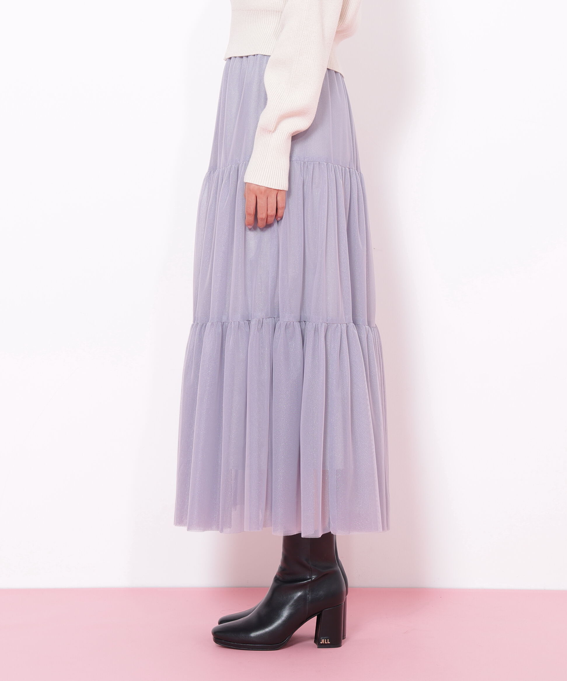  「ラメチュールティアードスカート」|スカート|