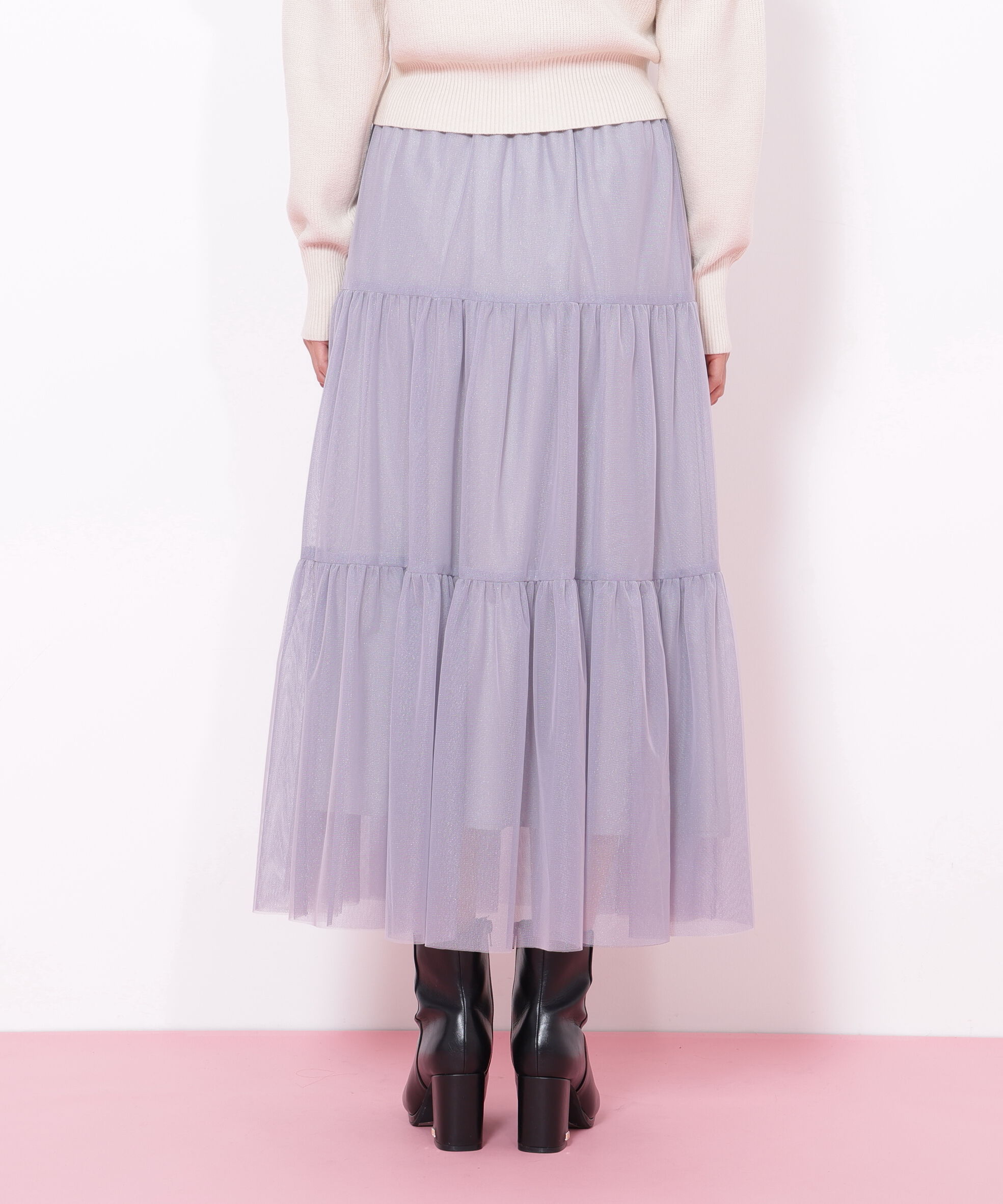  「ラメチュールティアードスカート」|スカート|