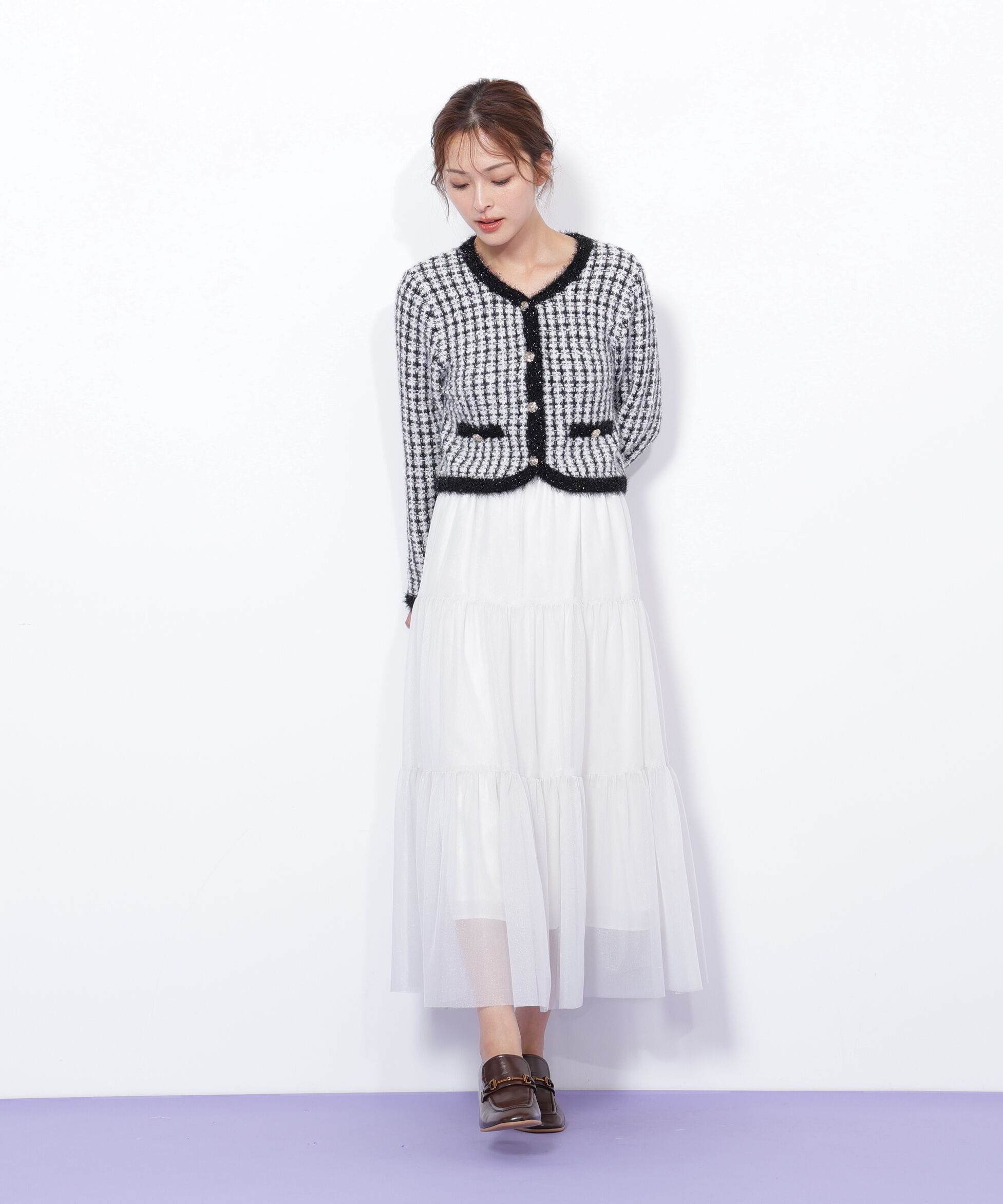  「ラメチュールティアードスカート」|スカート|