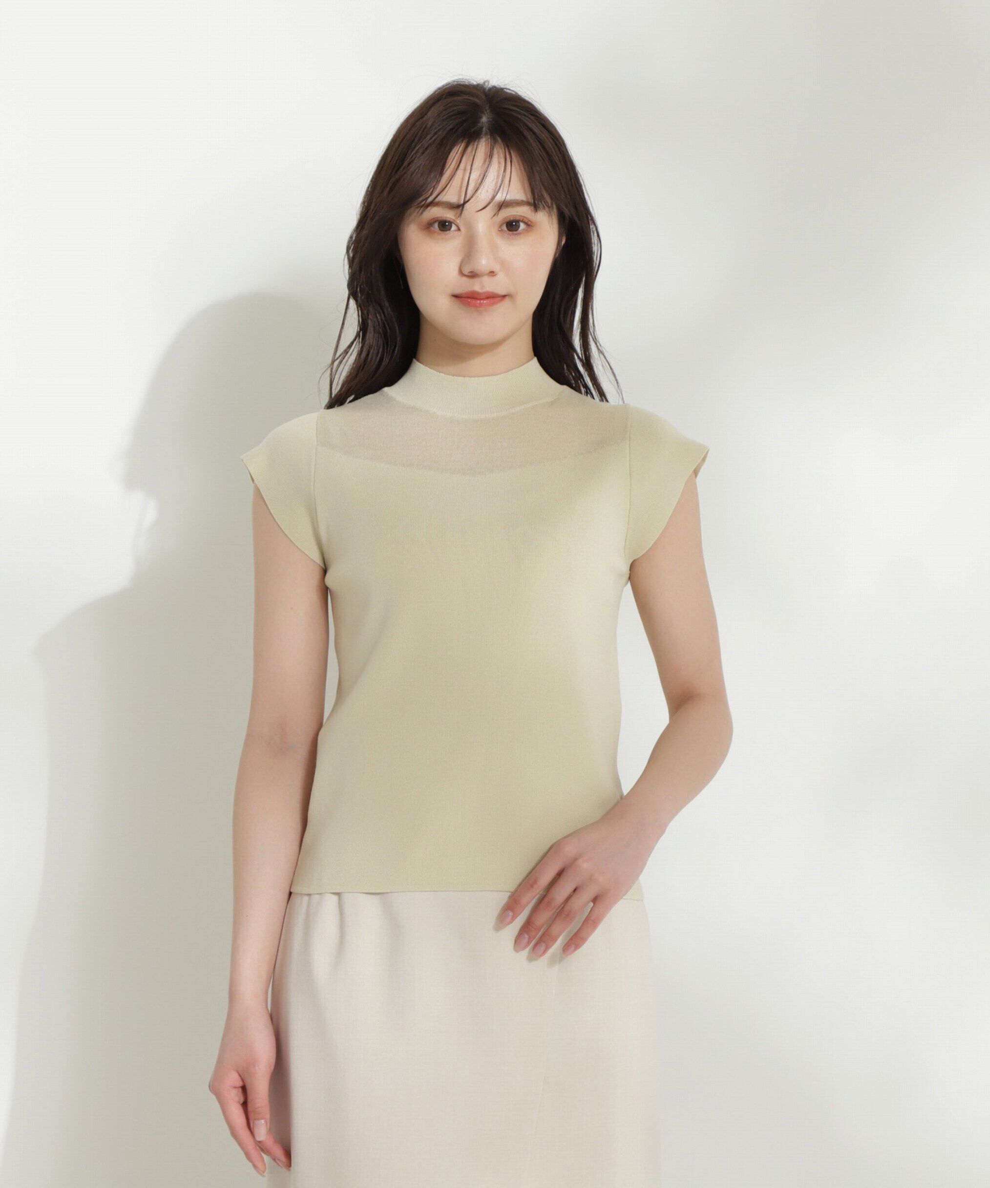 PROPORTION BODY DRESSING「シアー切り替えニット」|ニット・セーター|