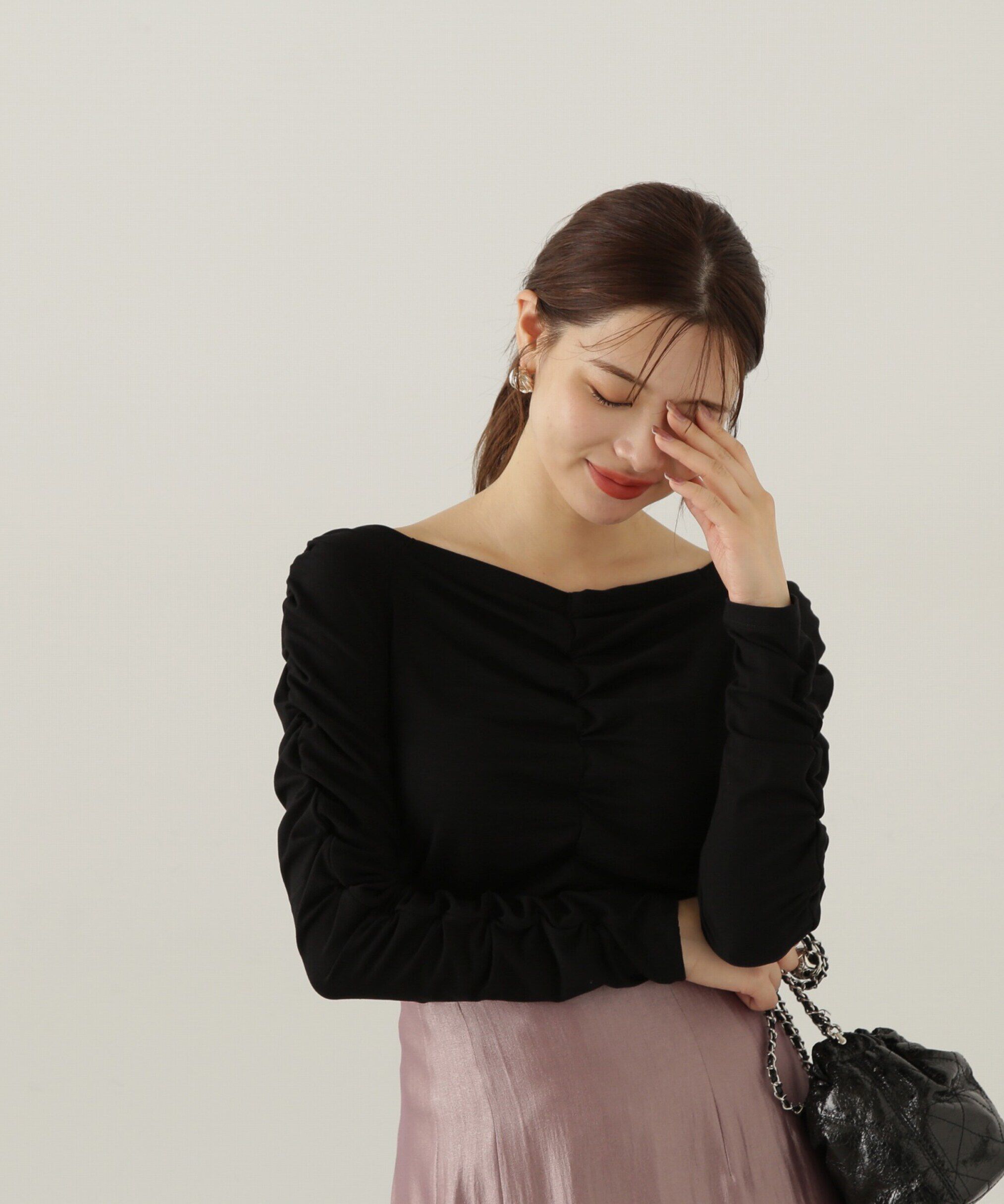 PROPORTION BODY DRESSING「シャーリングロングT」|Tシャツ・カットソー|