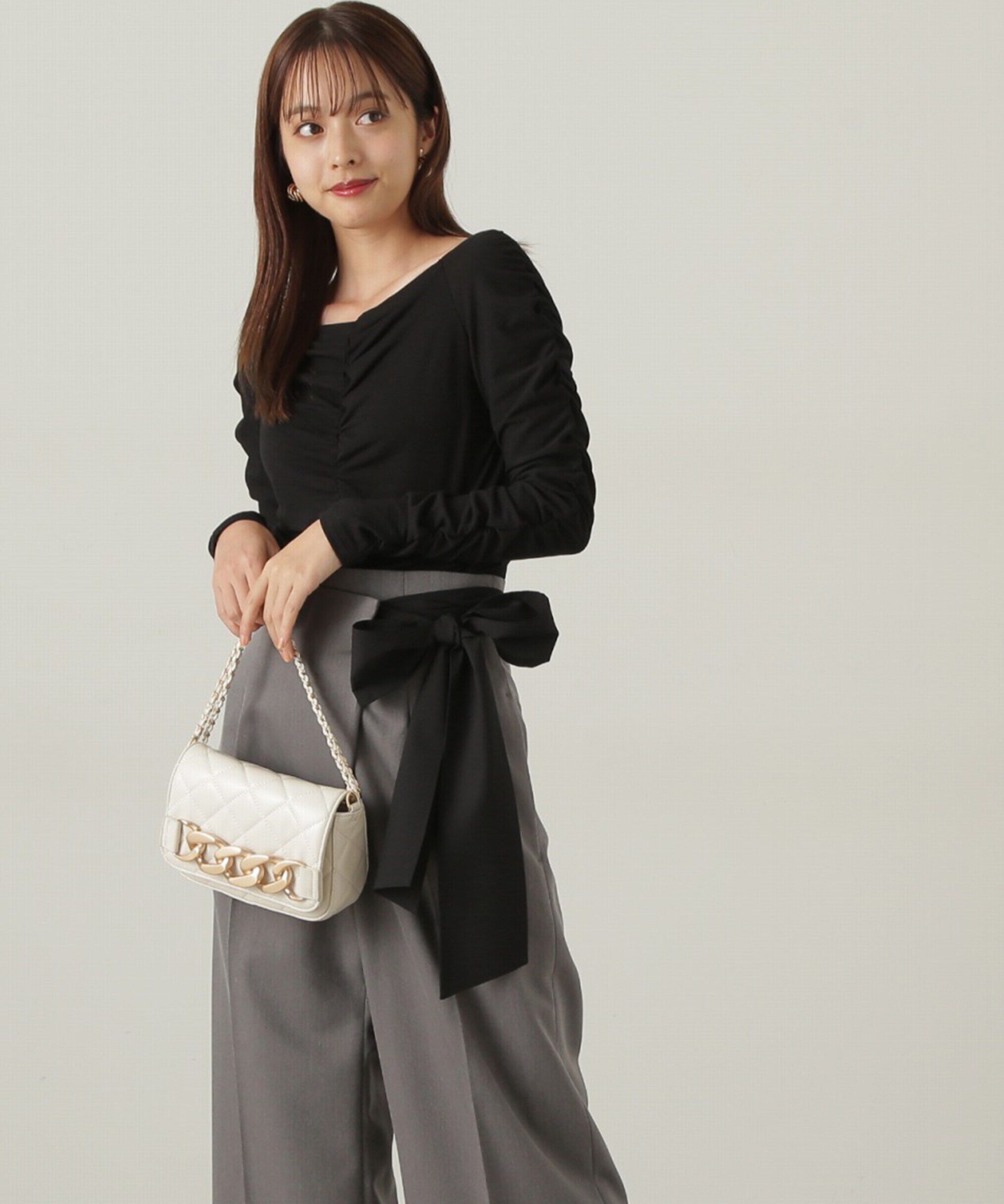 PROPORTION BODY DRESSING「シャーリングロングT」|Tシャツ・カットソー|